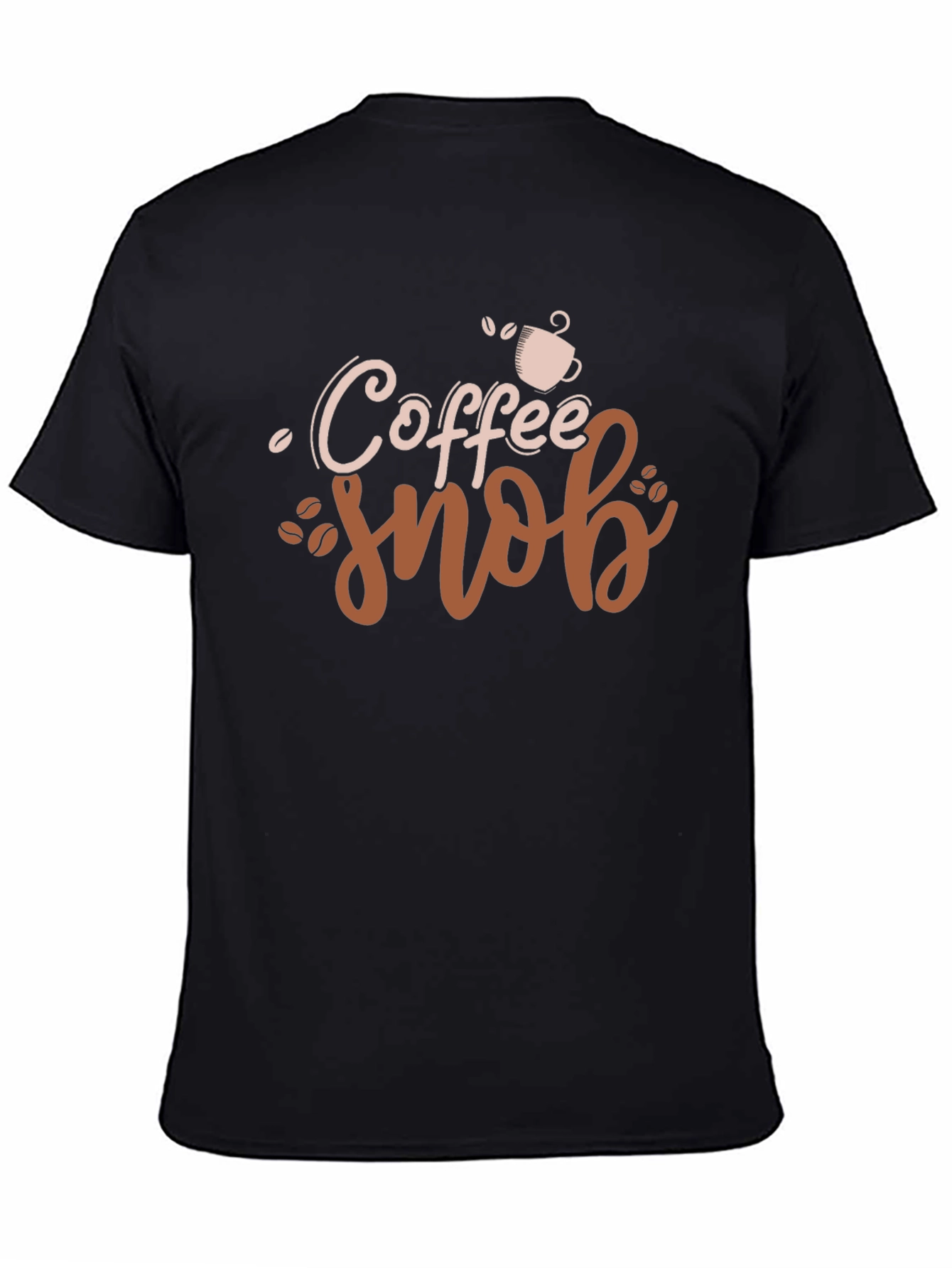 Camiseta Negra Coffee Snob Diseño Original
