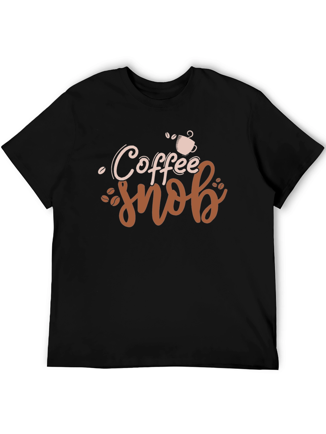 Camiseta Negra Coffee Snob Diseño Original