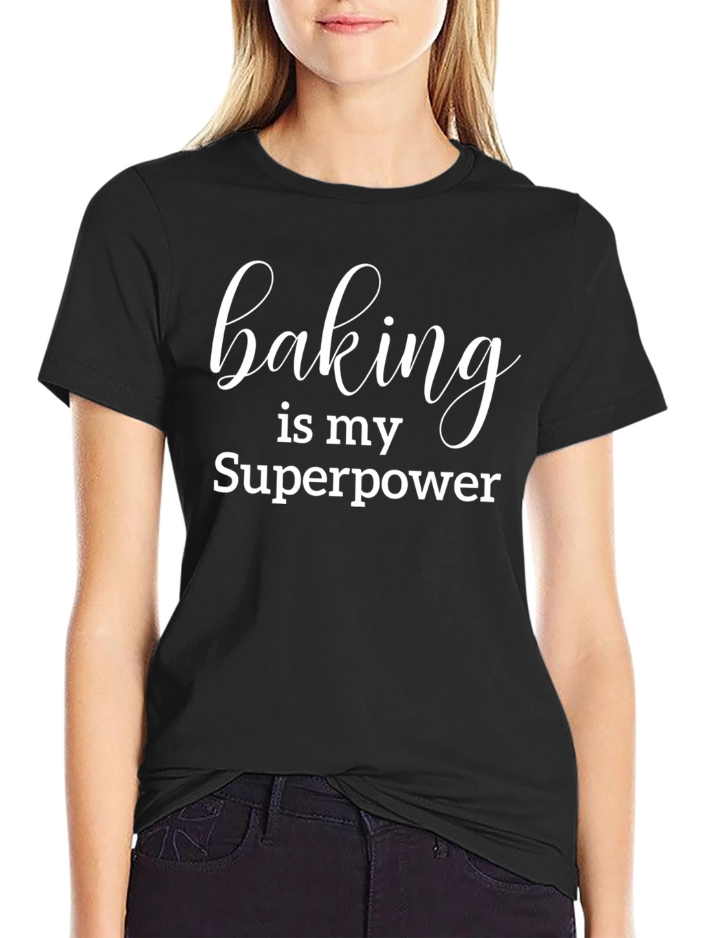 Camiseta Negra Baking is my Superpower