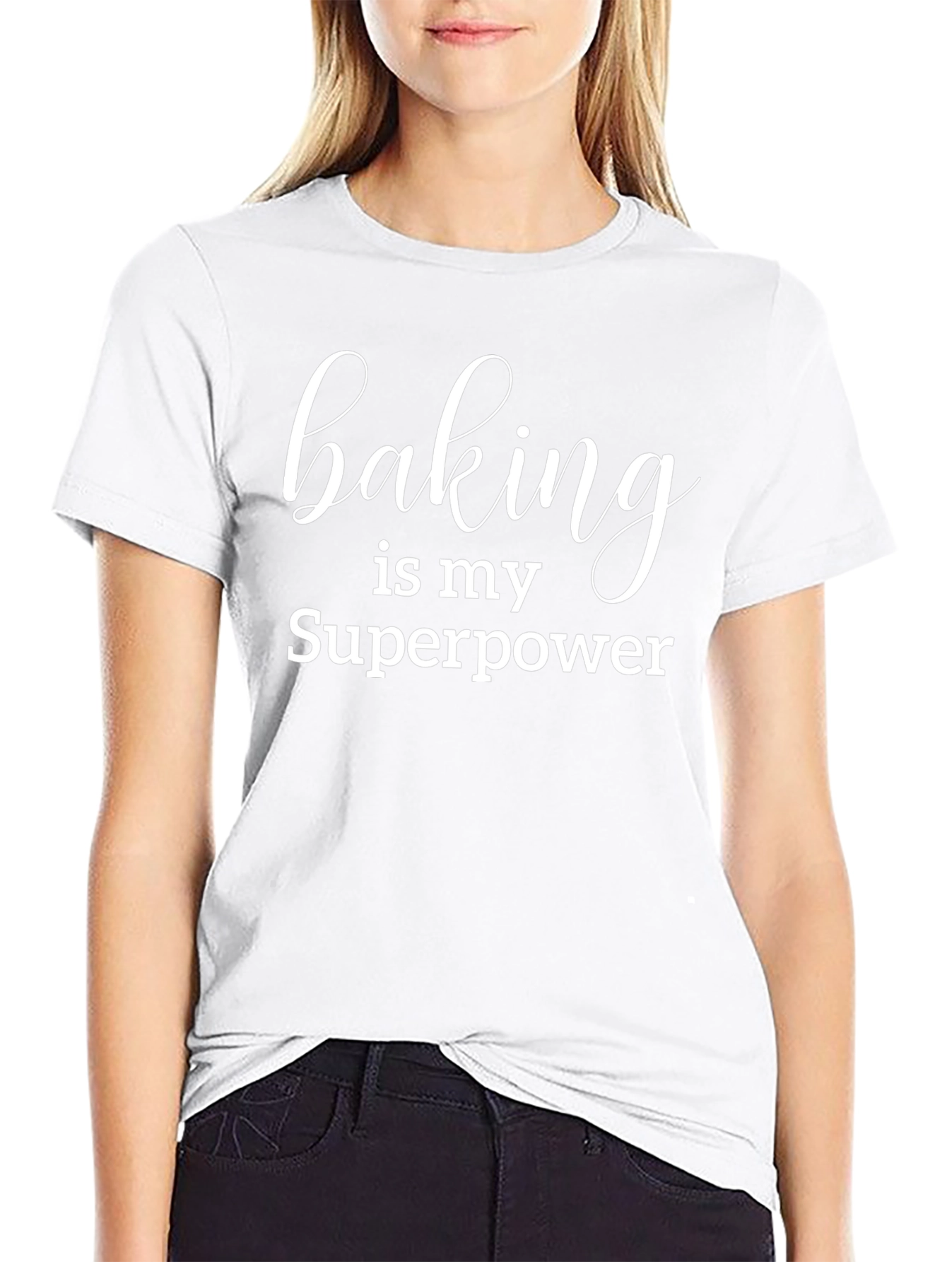 Camiseta Negra Baking is my Superpower