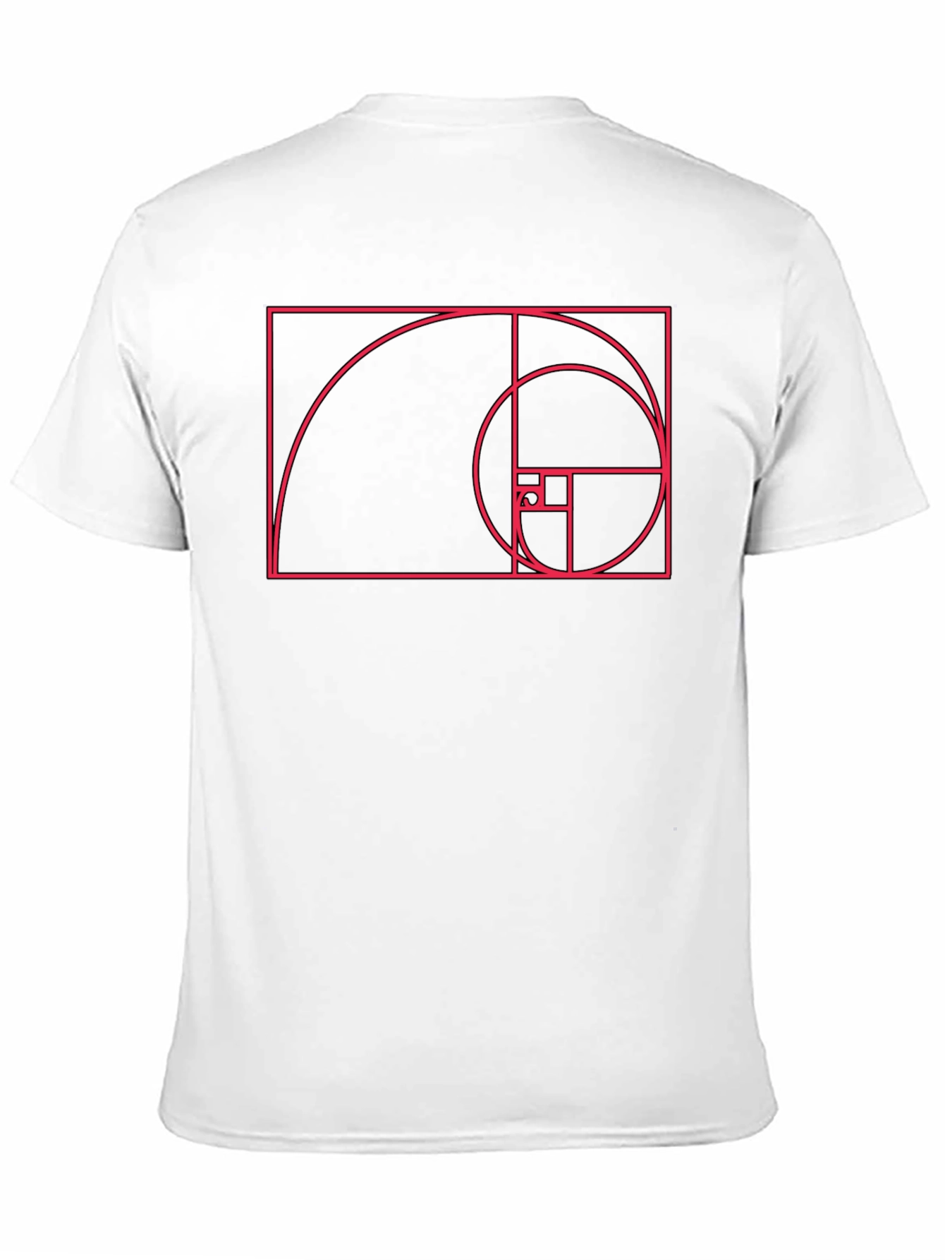 Camiseta Hombre Fibonacci - Diseño Geométrico Espiral Dorada