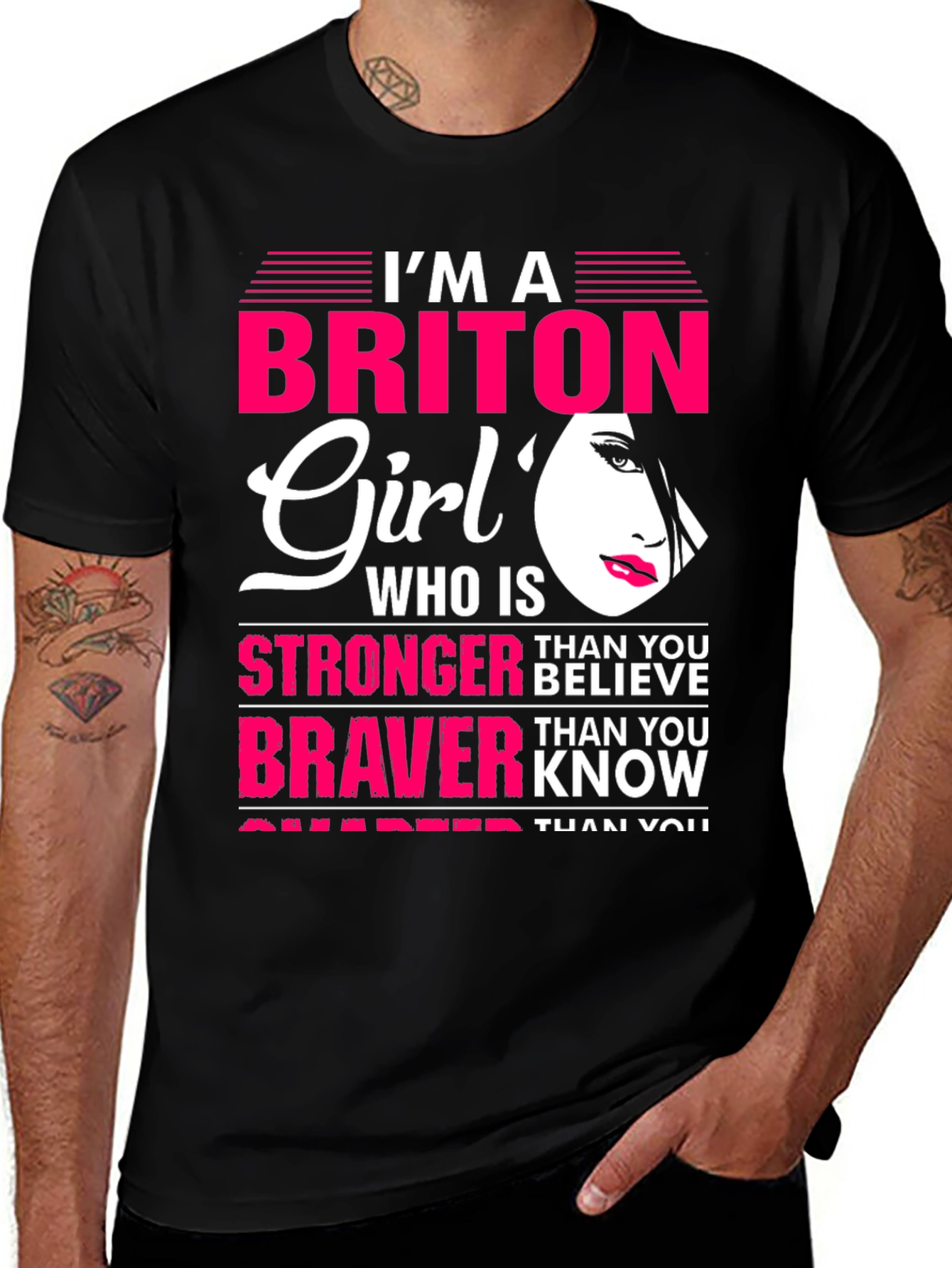 Camiseta Briton Girl para Mujer - Fuerte y Valiente