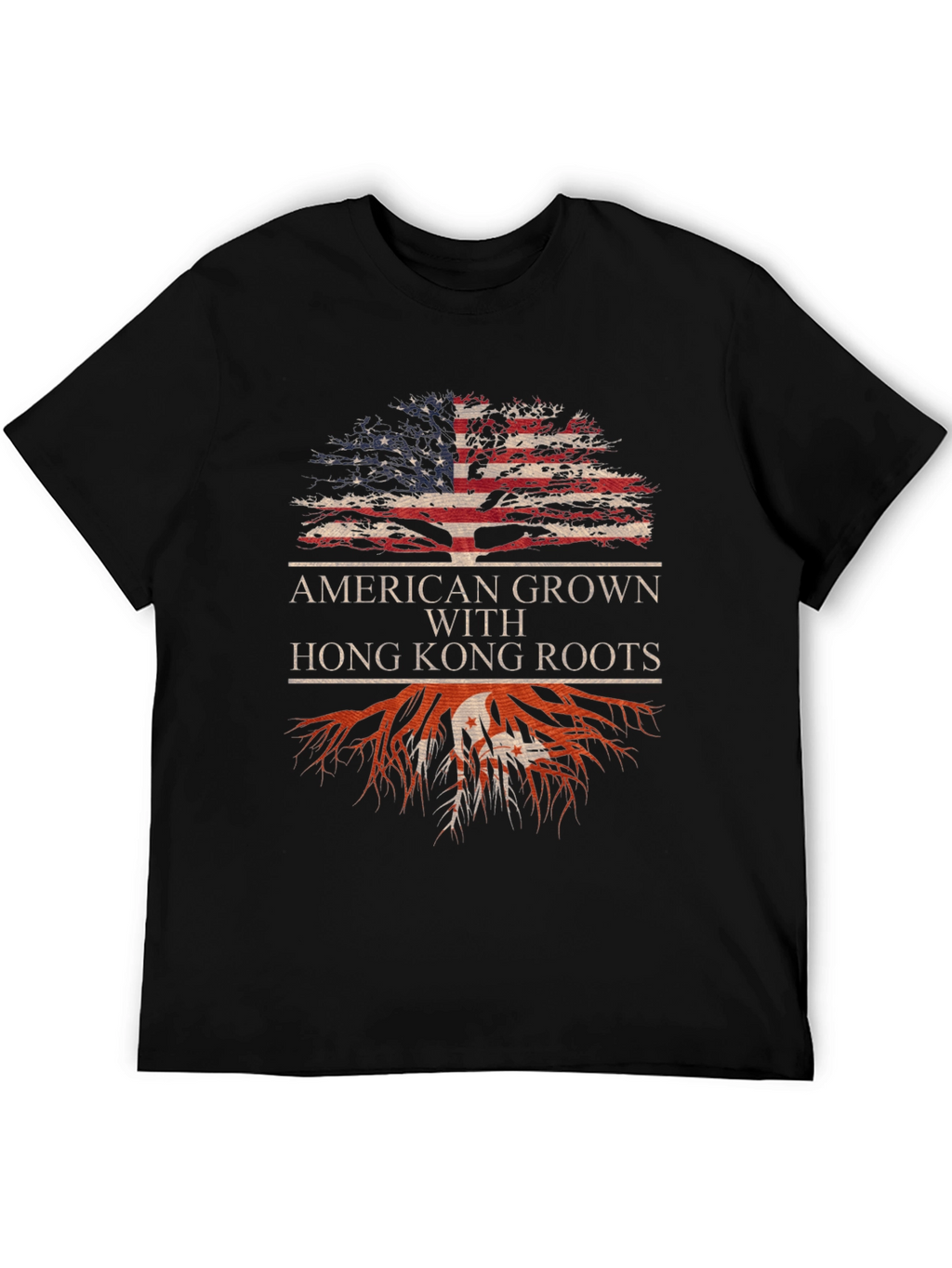Camiseta Americana con Raíces de Hong Kong