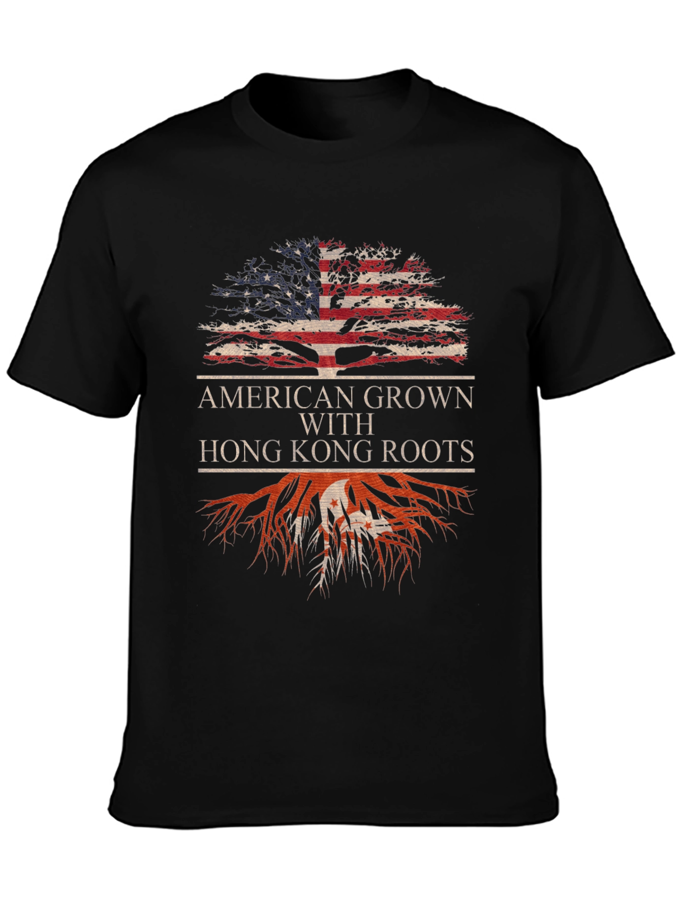 Camiseta Americana con Raíces de Hong Kong