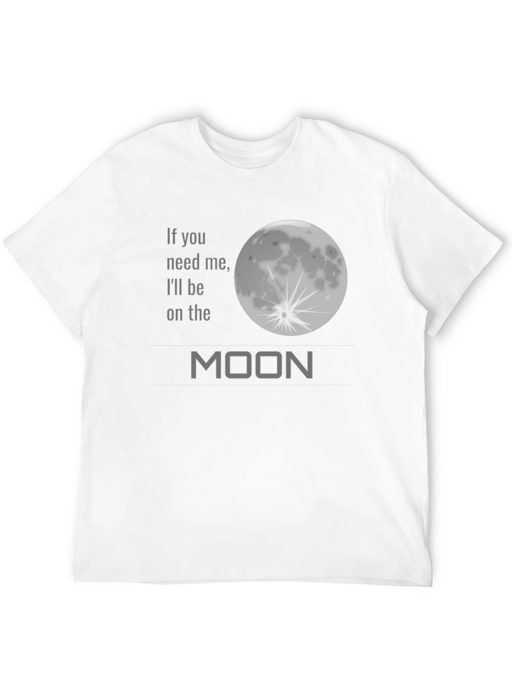 Camiseta Negra - Frase Lunar Unisex