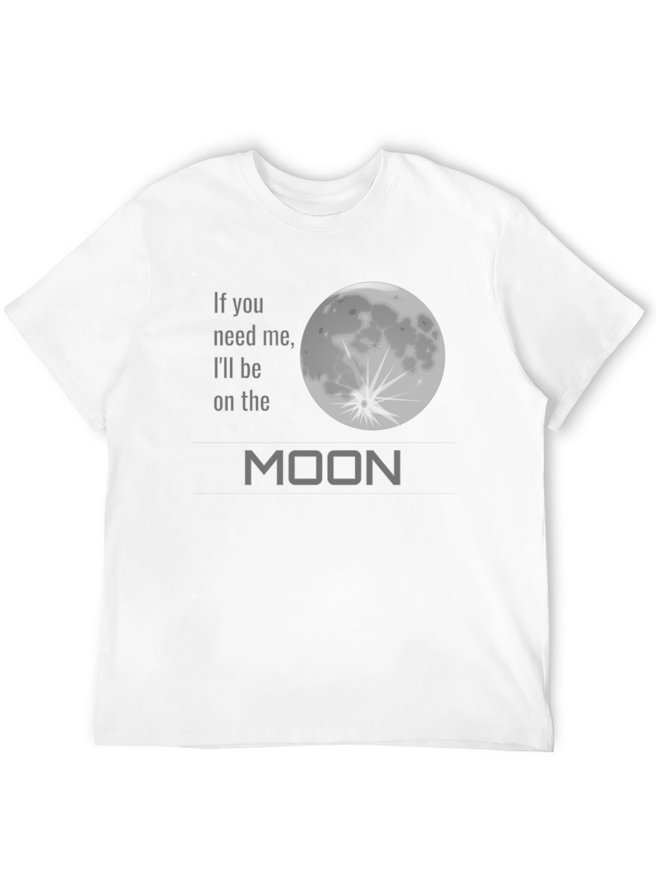 Camiseta Negra - Frase Lunar Unisex