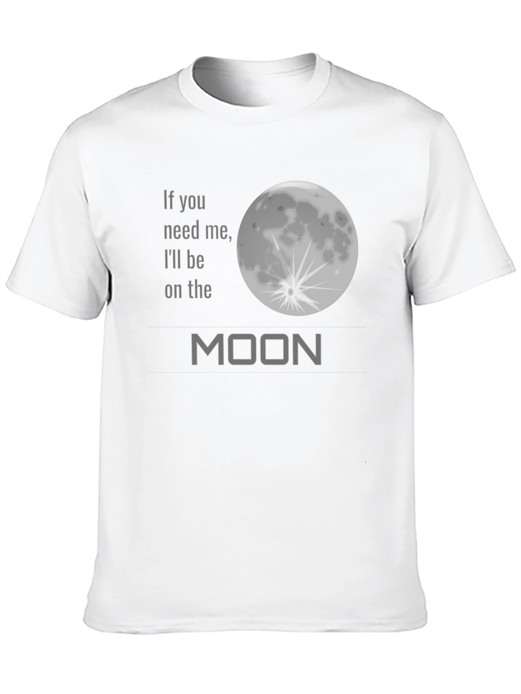 Camiseta Negra - Frase Lunar Unisex