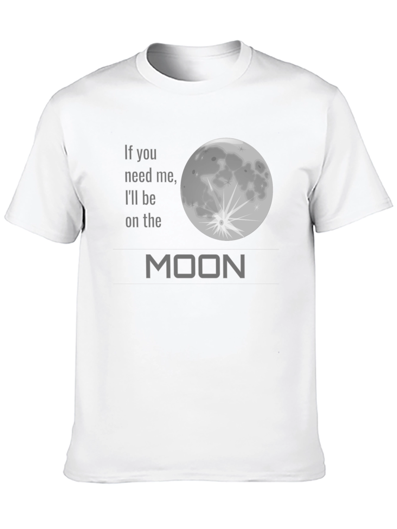 Camiseta Negra - Frase Lunar Unisex