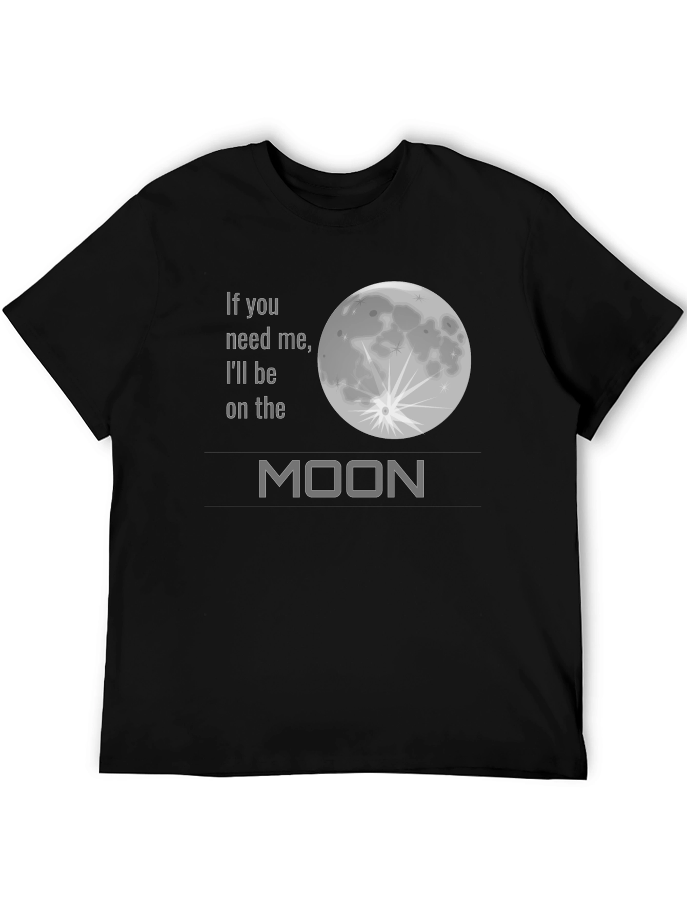 Camiseta Negra - Frase Lunar Unisex