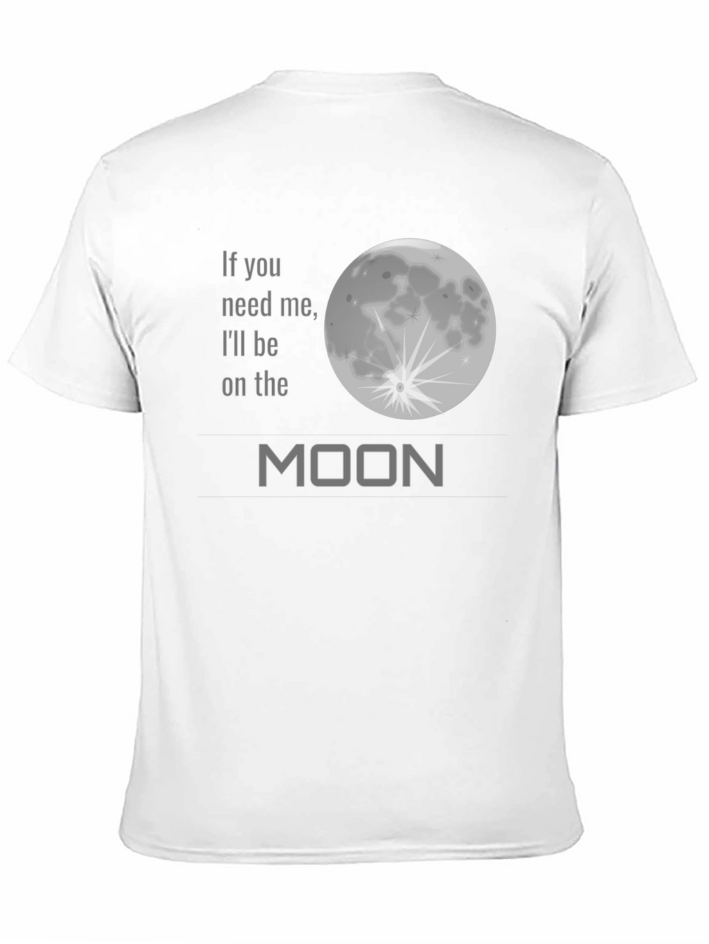 Camiseta Negra - Frase Lunar Unisex