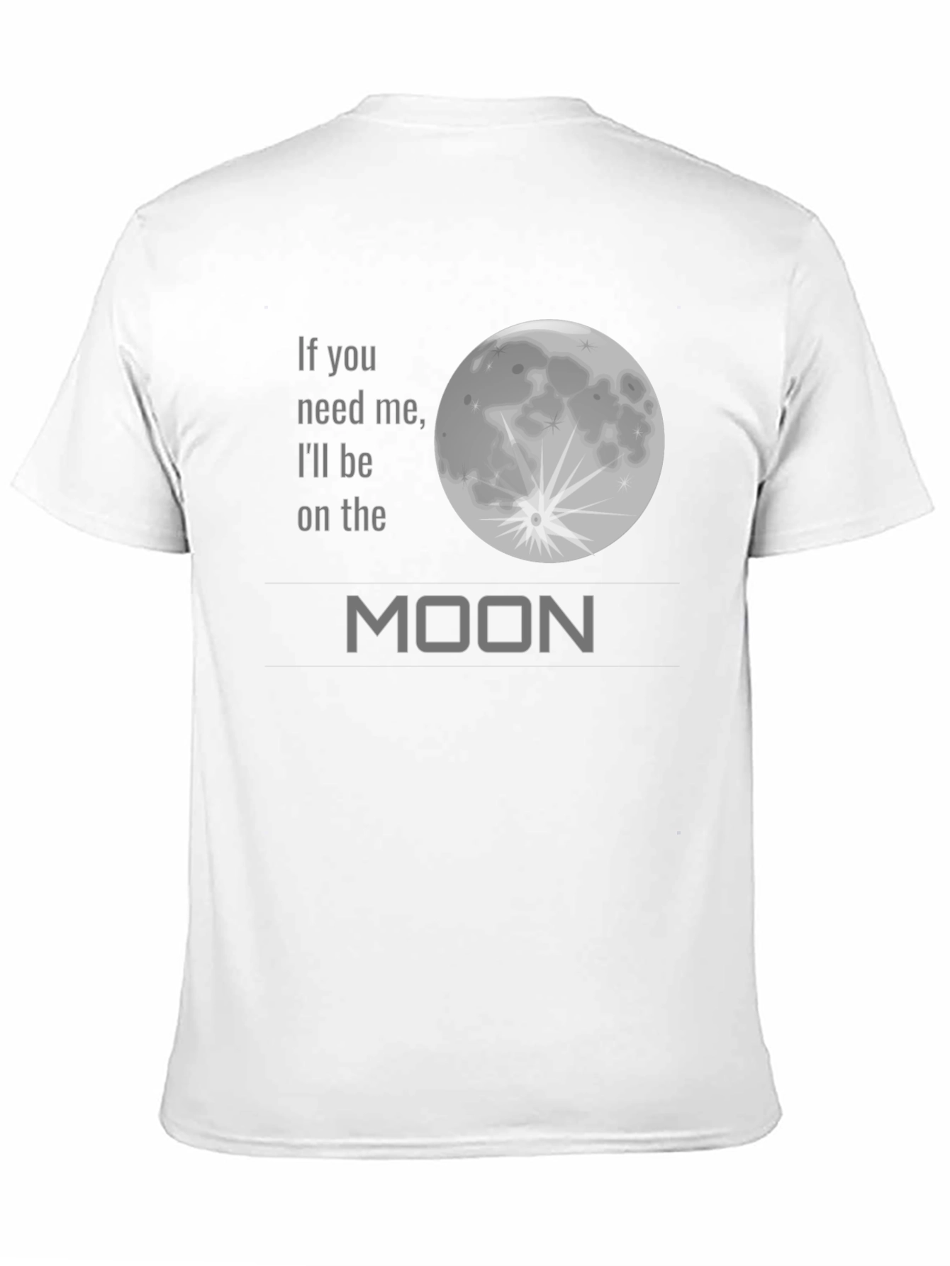 Camiseta Negra - Frase Lunar Unisex
