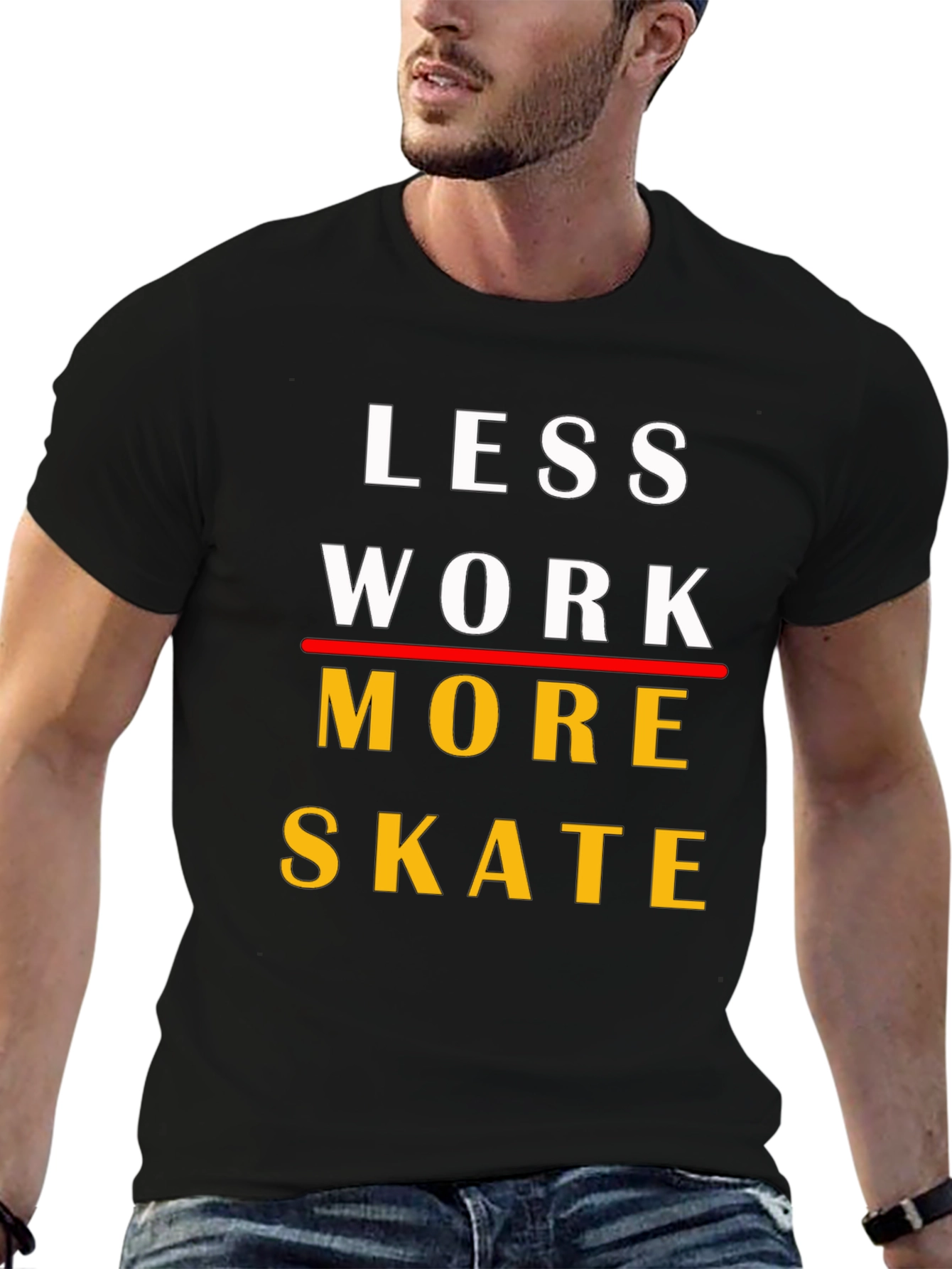 Camiseta Less Work More Skate