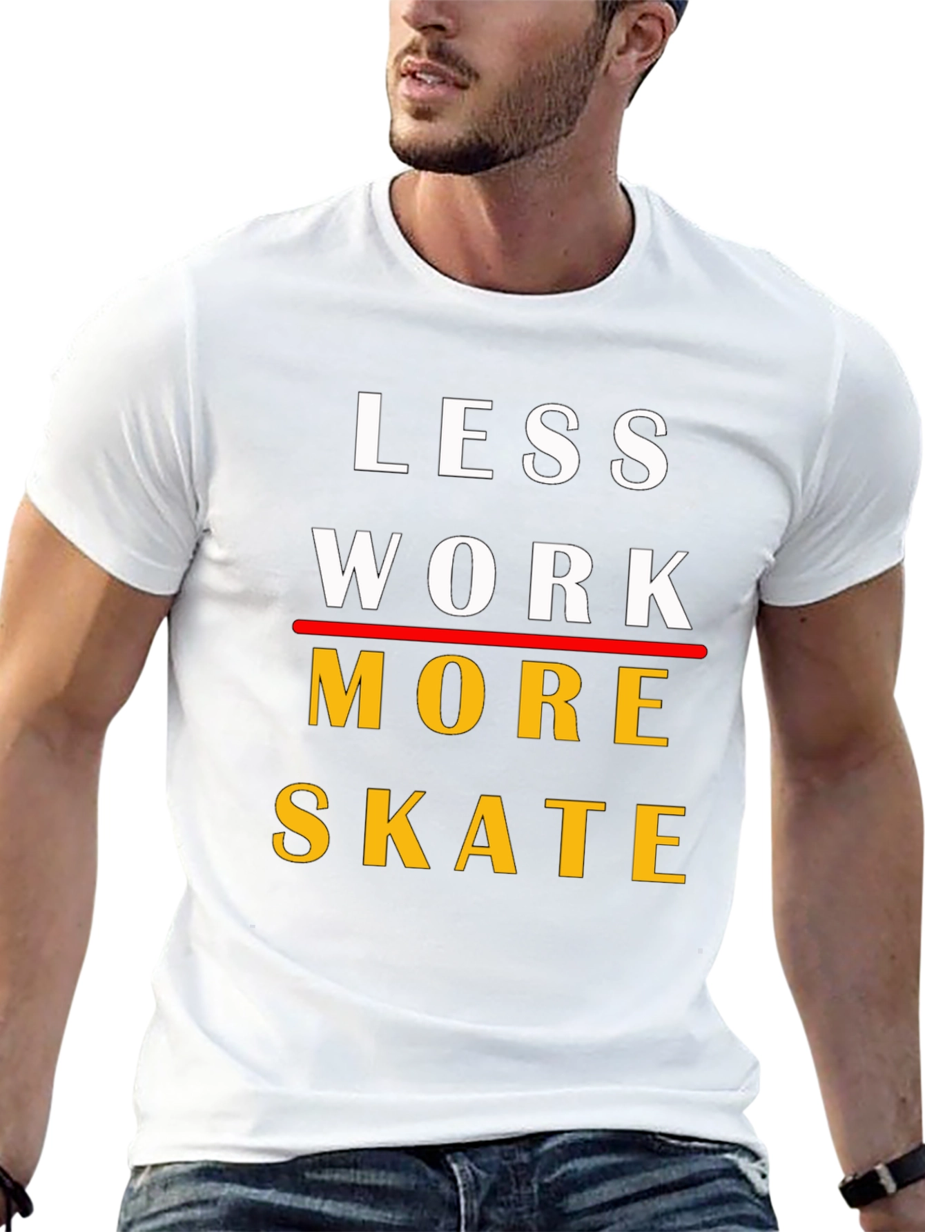 Camiseta Less Work More Skate