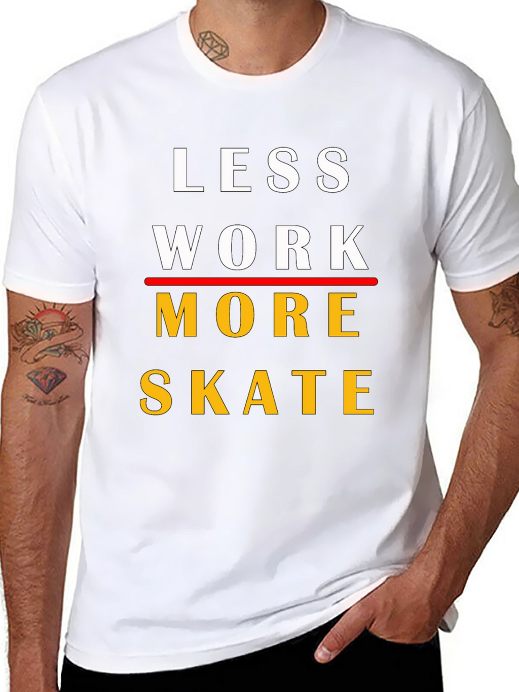 Camiseta Less Work More Skate
