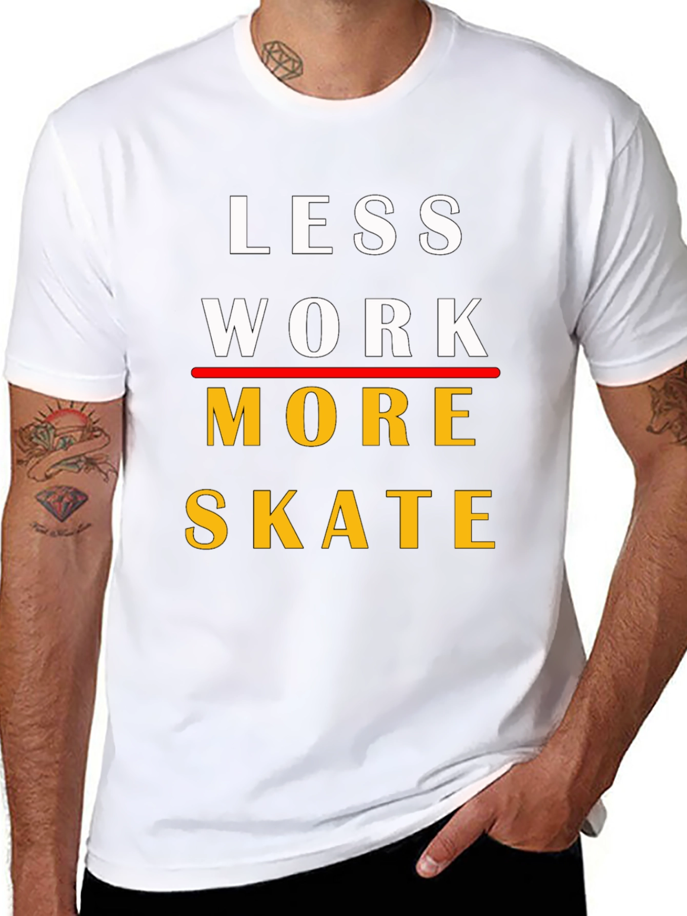 Camiseta Less Work More Skate