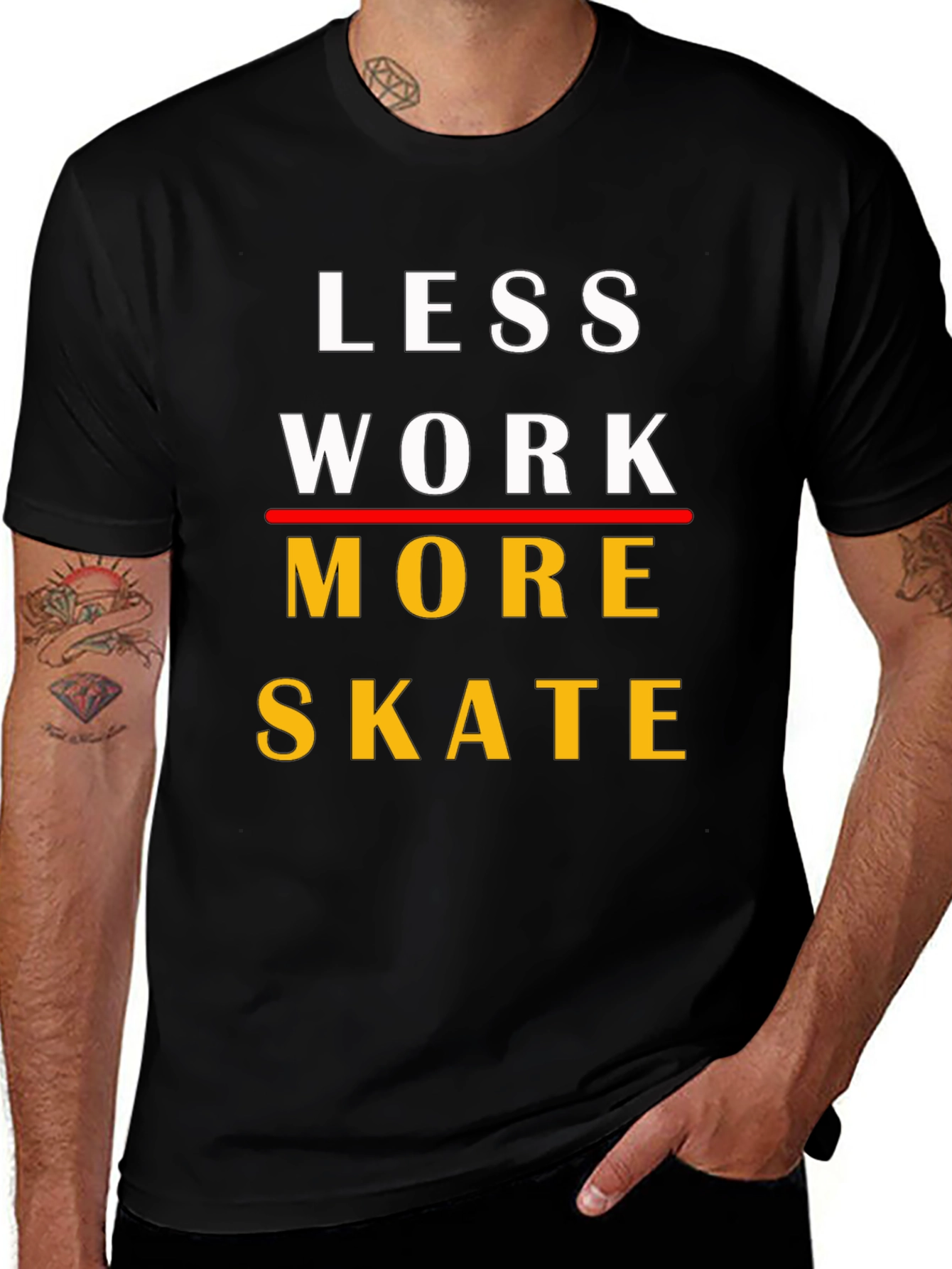 Camiseta Less Work More Skate