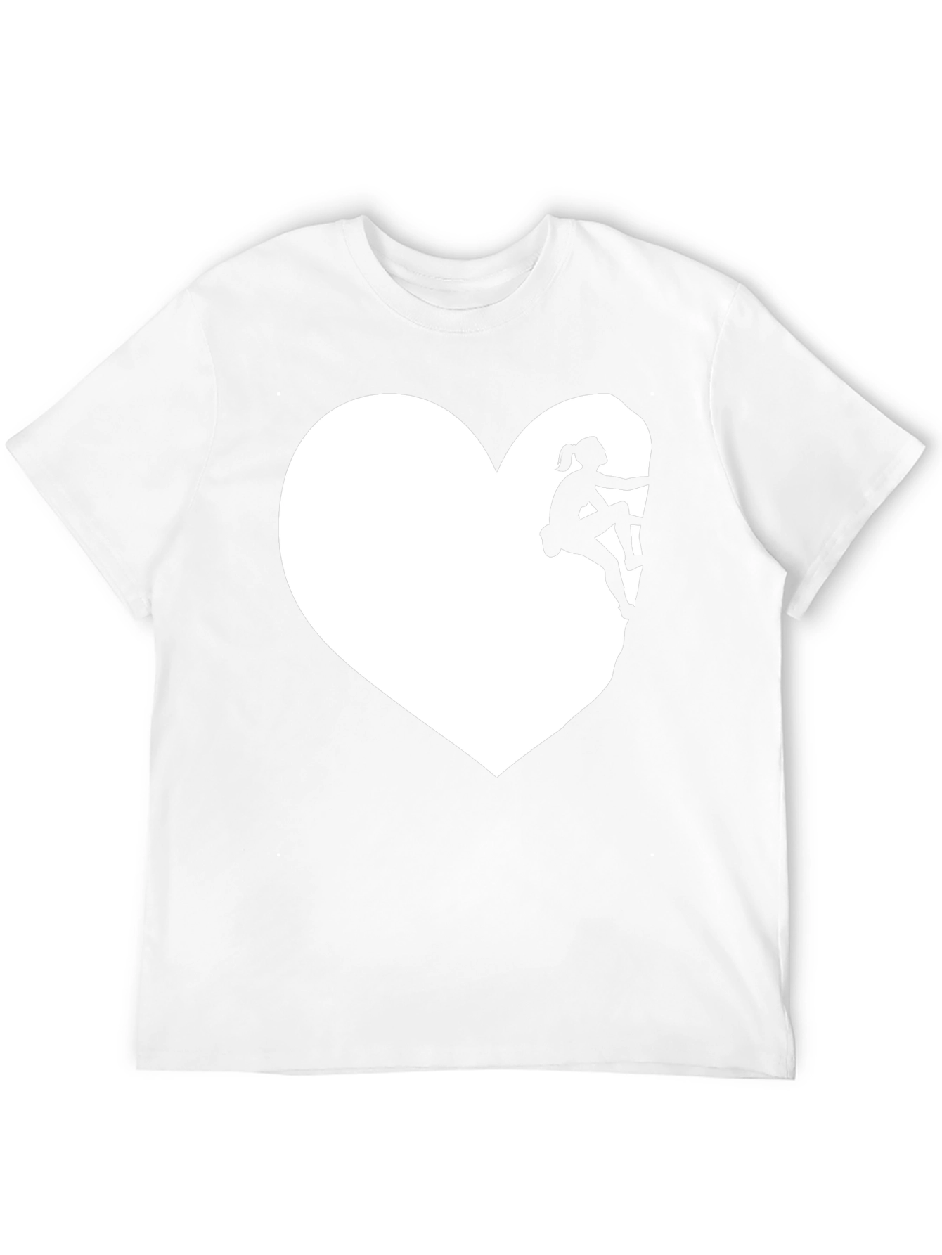 Camiseta Negra con Diseño de Corazón y Escaladora