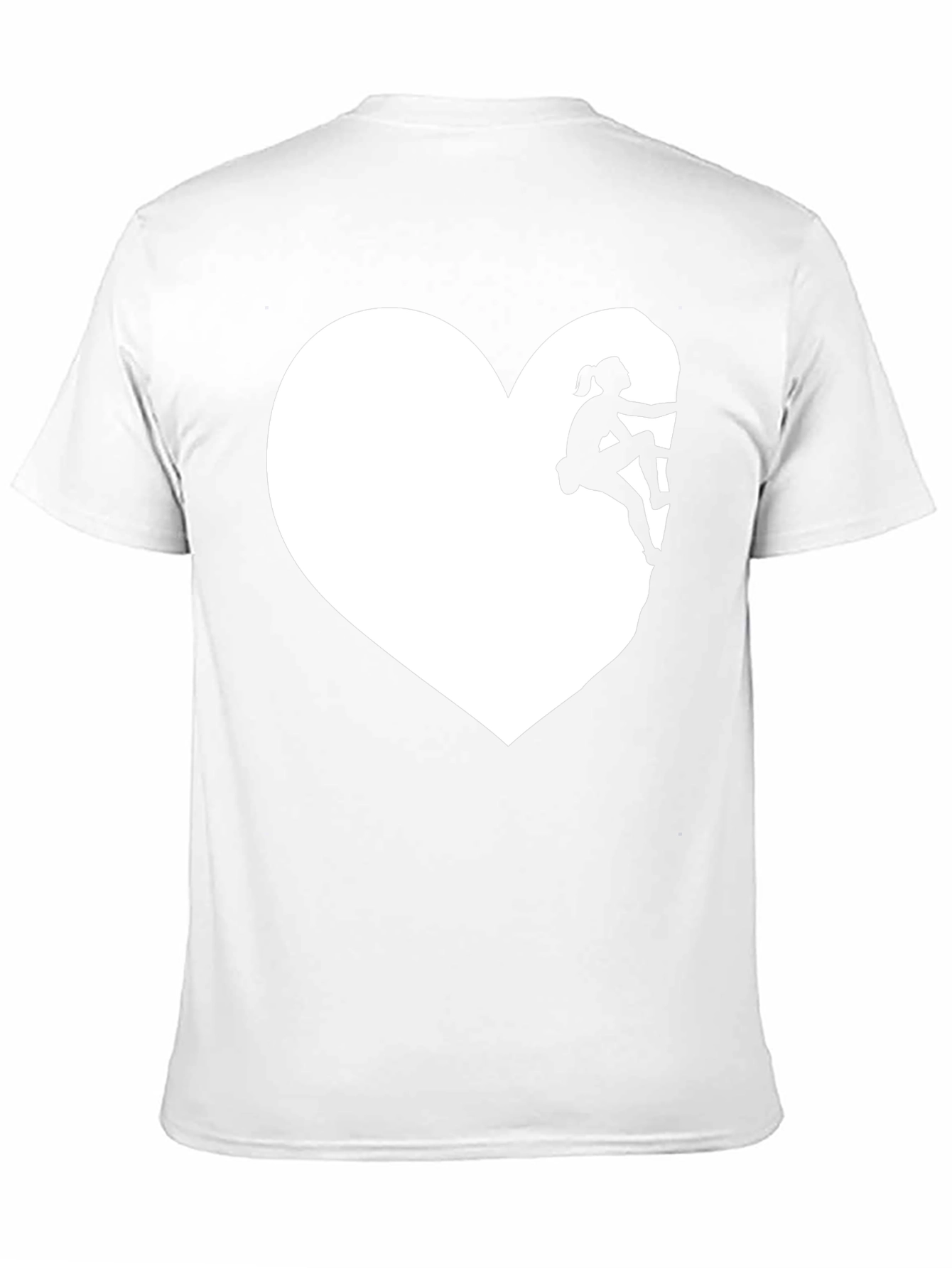 Camiseta Negra con Diseño de Corazón y Escaladora