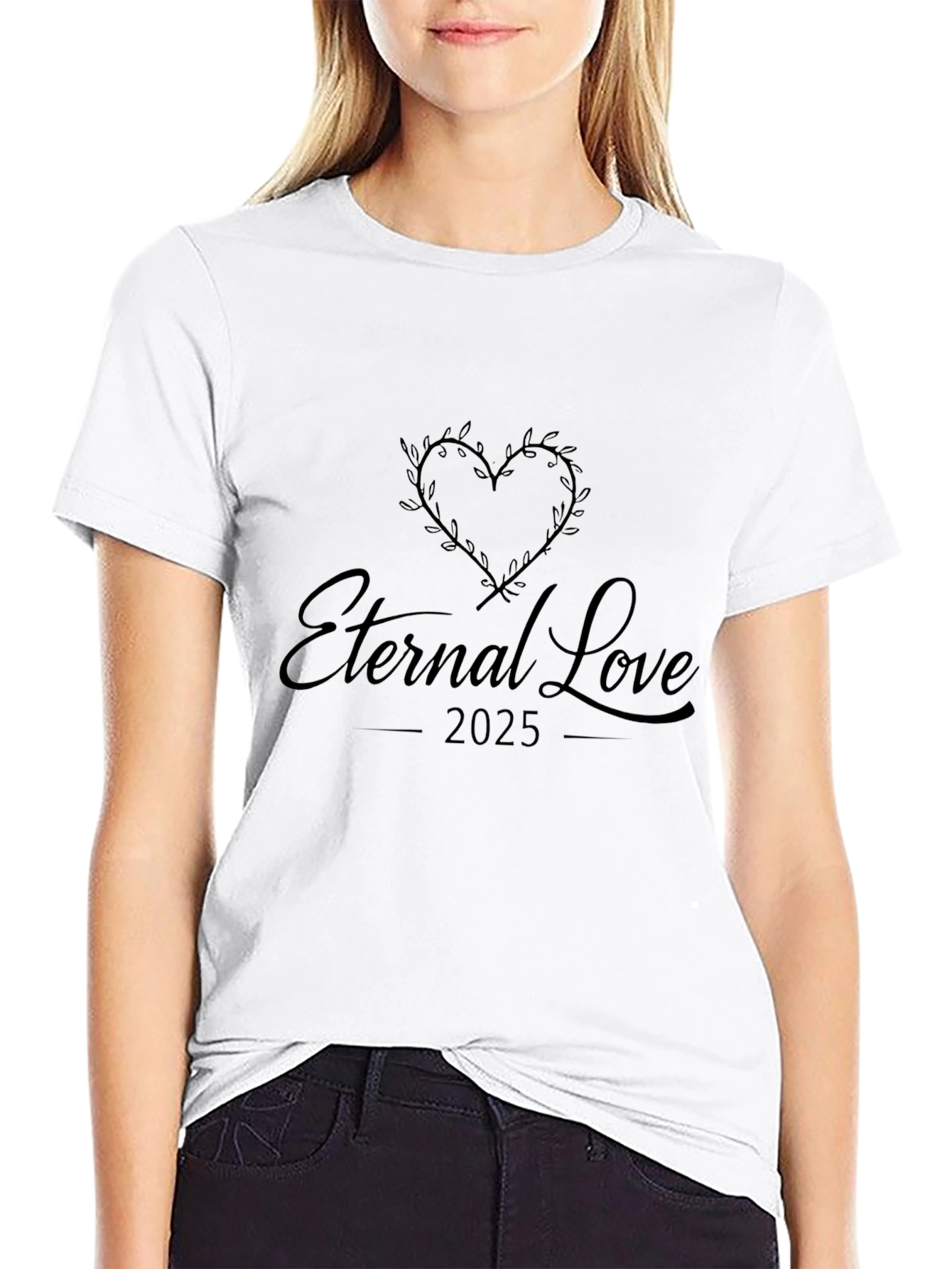 Camiseta Negra Amor Eterno 2025