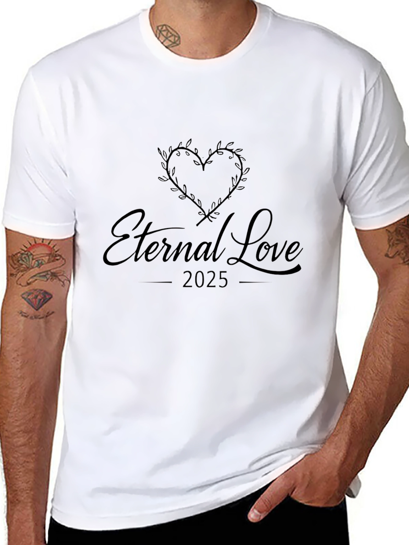 Camiseta Negra Amor Eterno 2025