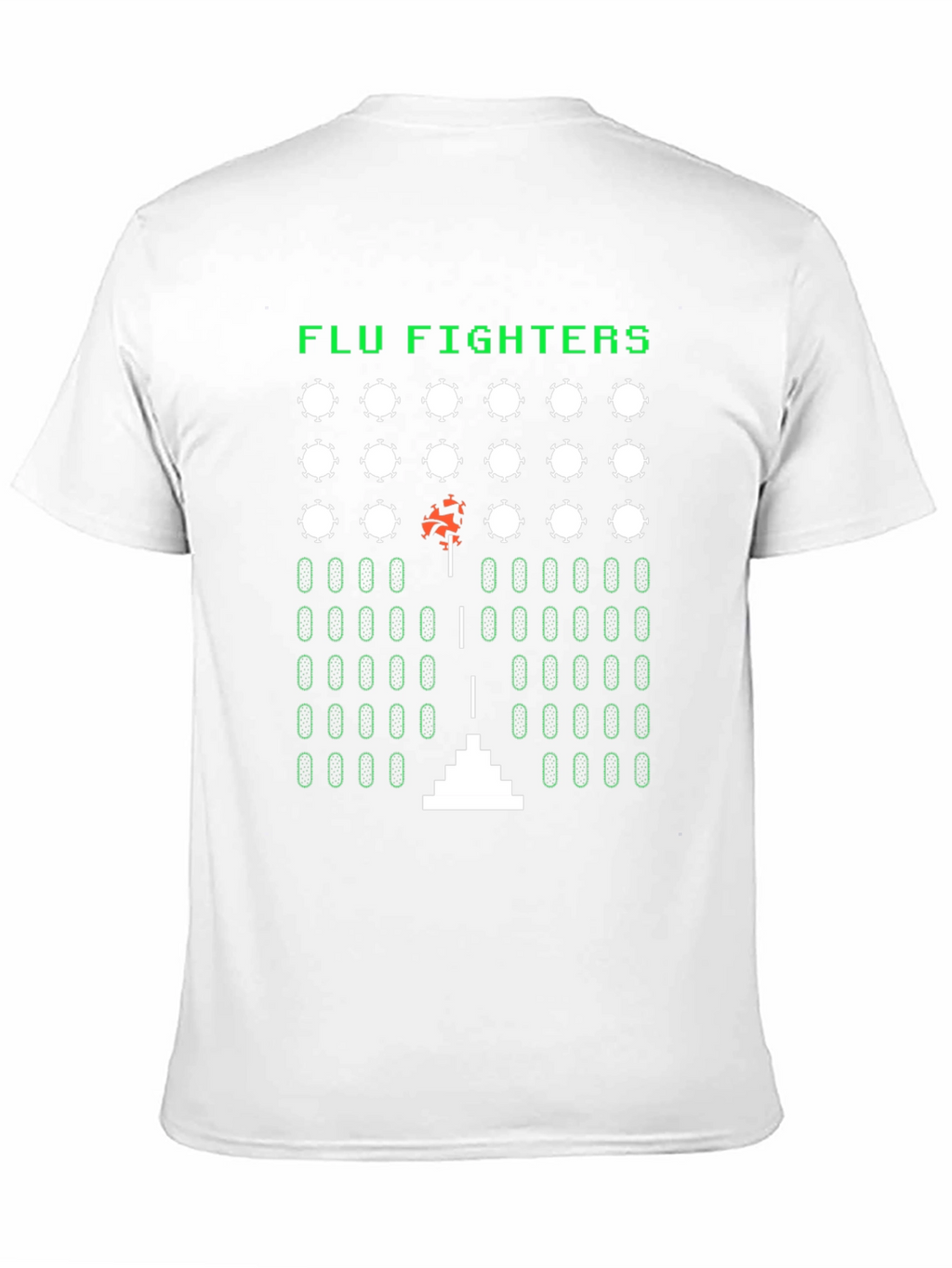 Camiseta Negra Arcade Flu Fighters Retro Unisex