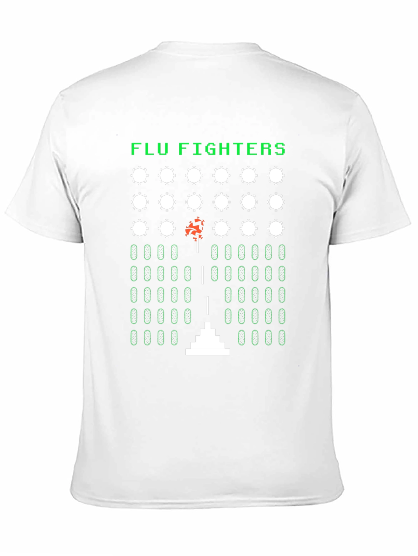Camiseta Negra Arcade Flu Fighters Retro Unisex