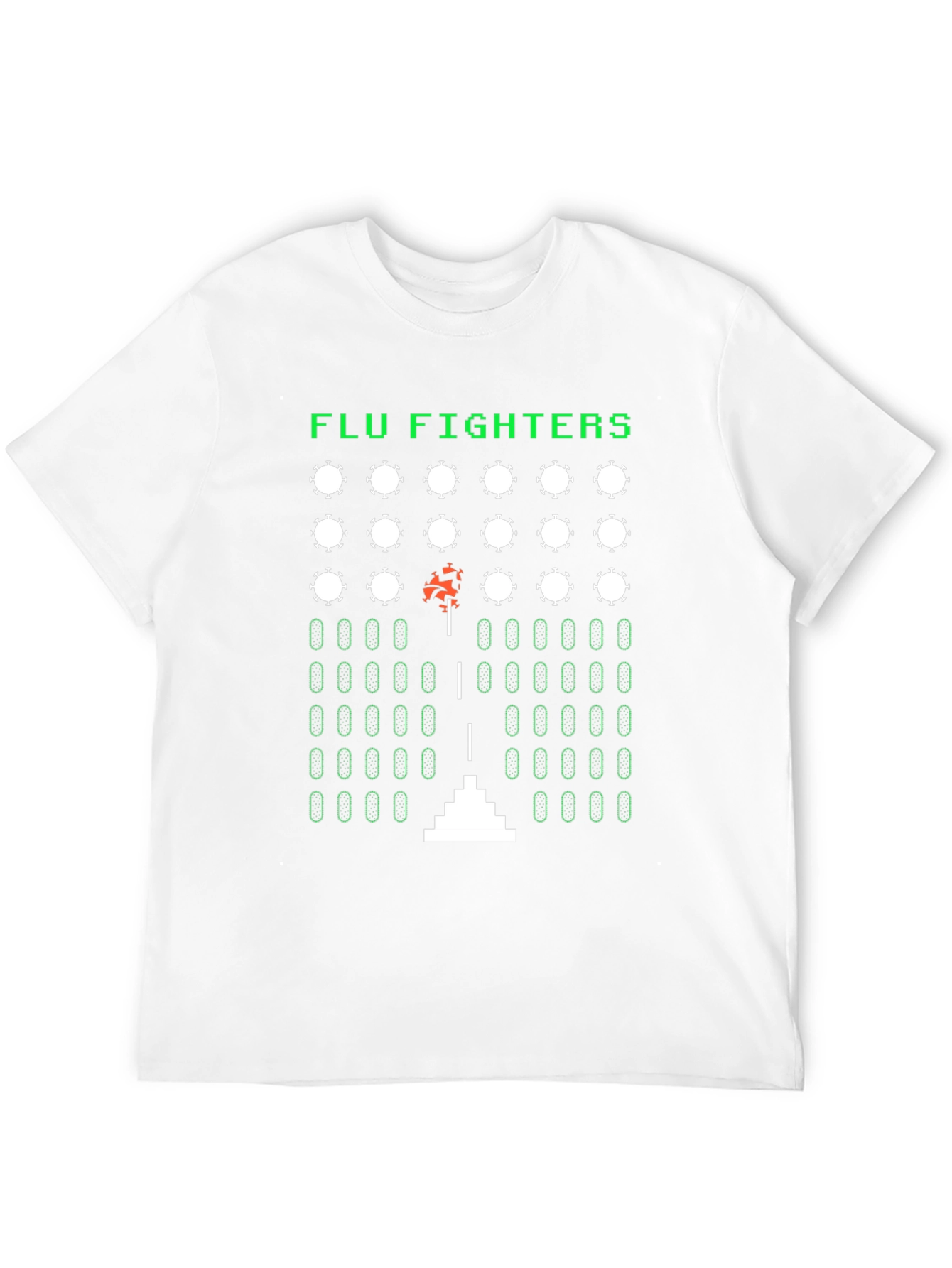 Camiseta Negra Arcade Flu Fighters Retro Unisex