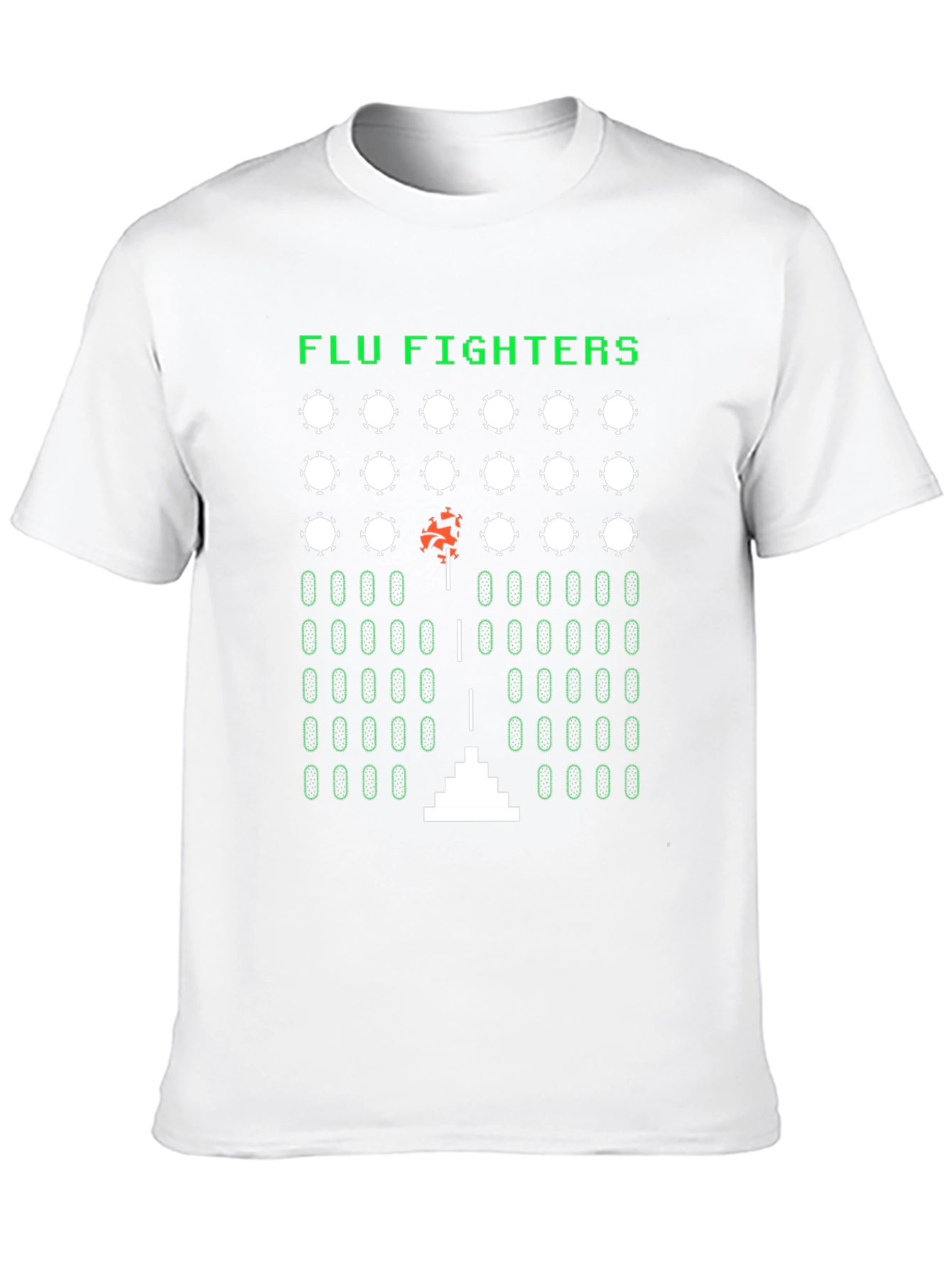 Camiseta Negra Arcade Flu Fighters Retro Unisex