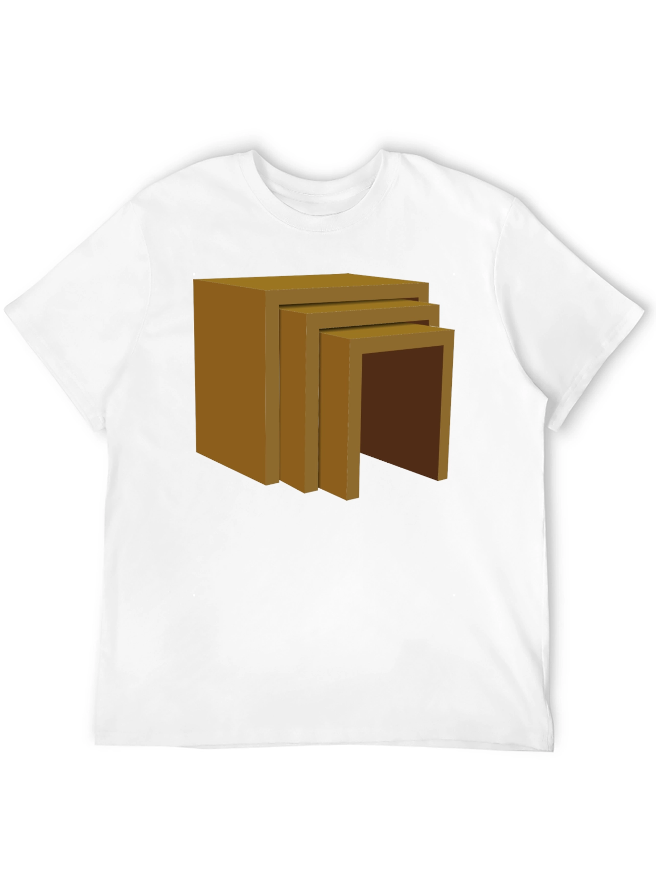 Camiseta Negra con Diseño de Mesas Anidadas