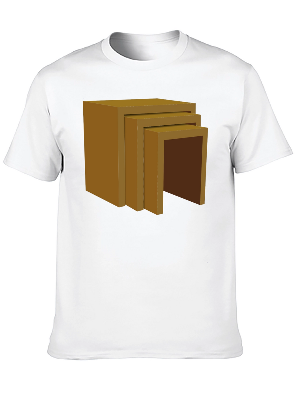 Camiseta Negra con Diseño de Mesas Anidadas