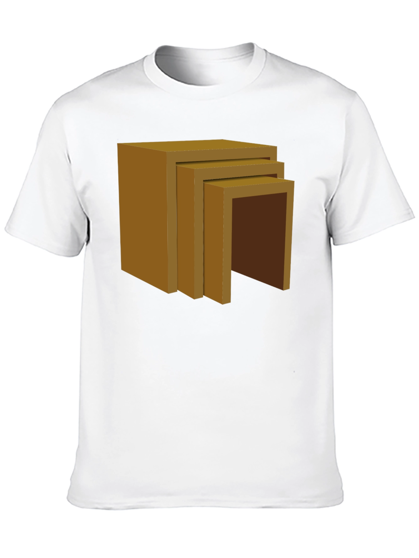 Camiseta Negra con Diseño de Mesas Anidadas