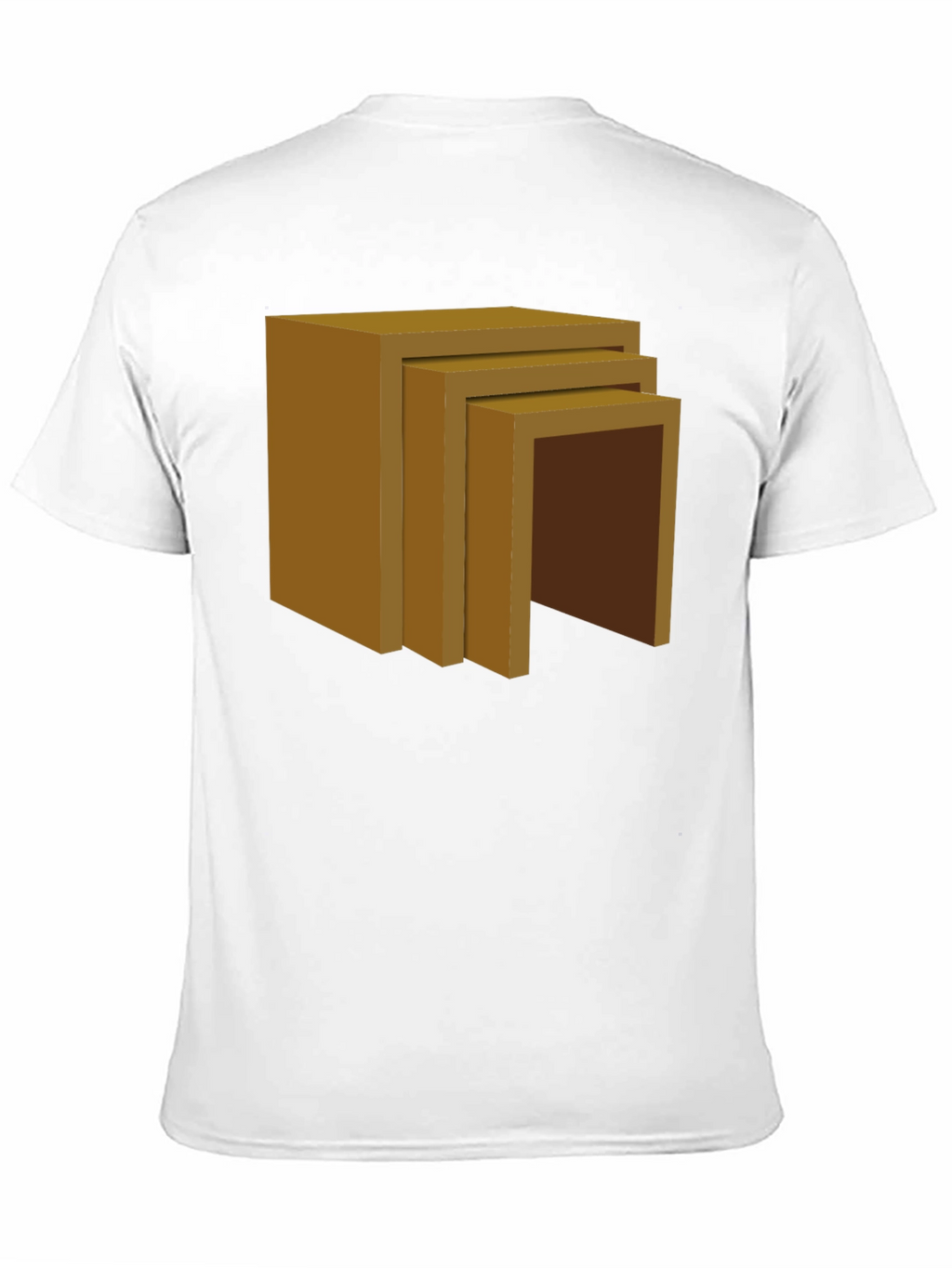 Camiseta Negra con Diseño de Mesas Anidadas