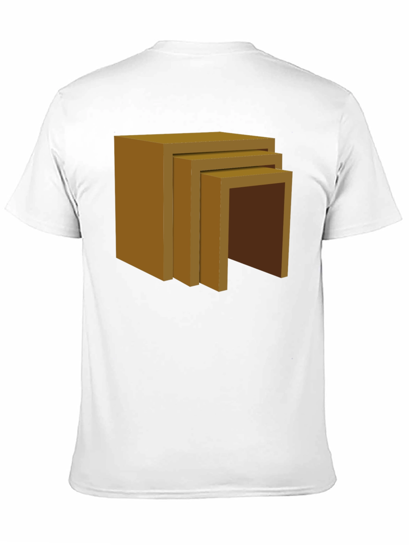 Camiseta Negra con Diseño de Mesas Anidadas