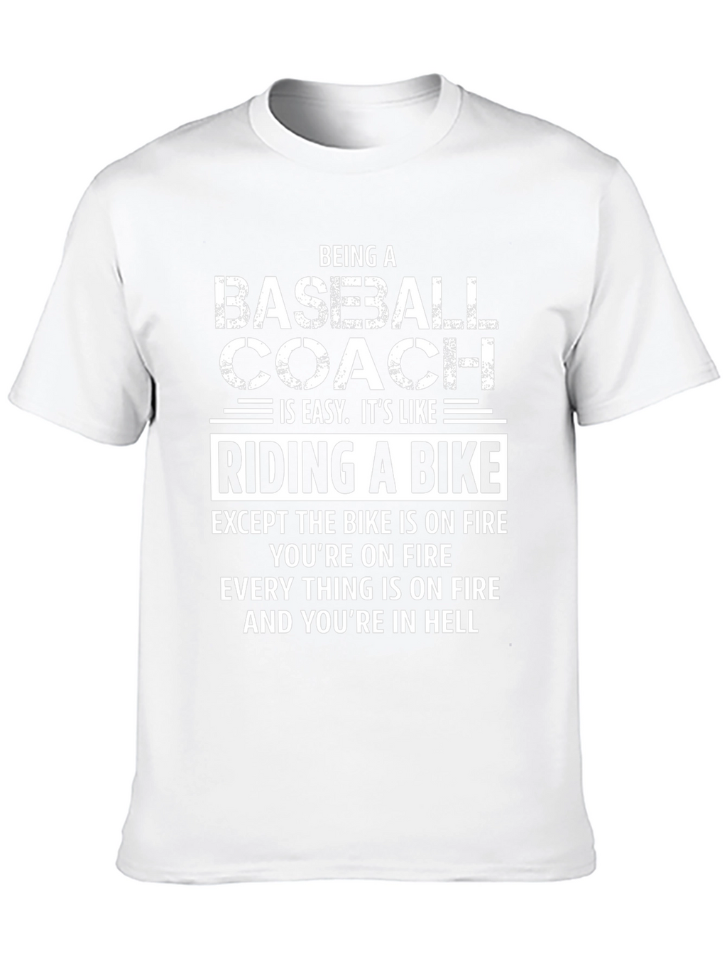 Camiseta Negra Béisbol Coach: Infierno en Ruedas