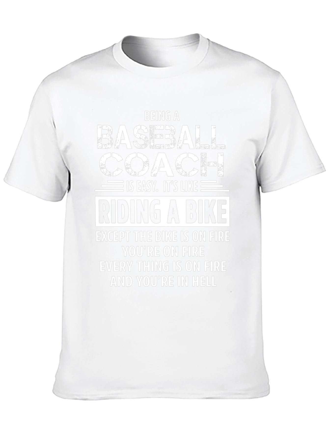 Camiseta Negra Béisbol Coach: Infierno en Ruedas