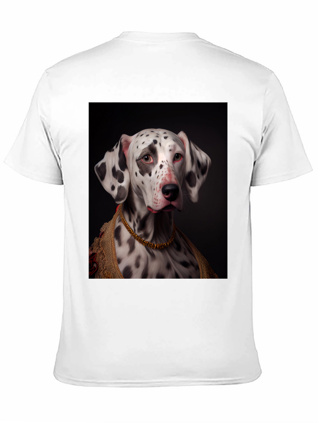 Camiseta Negra con Diseño de Dálmata Elegante