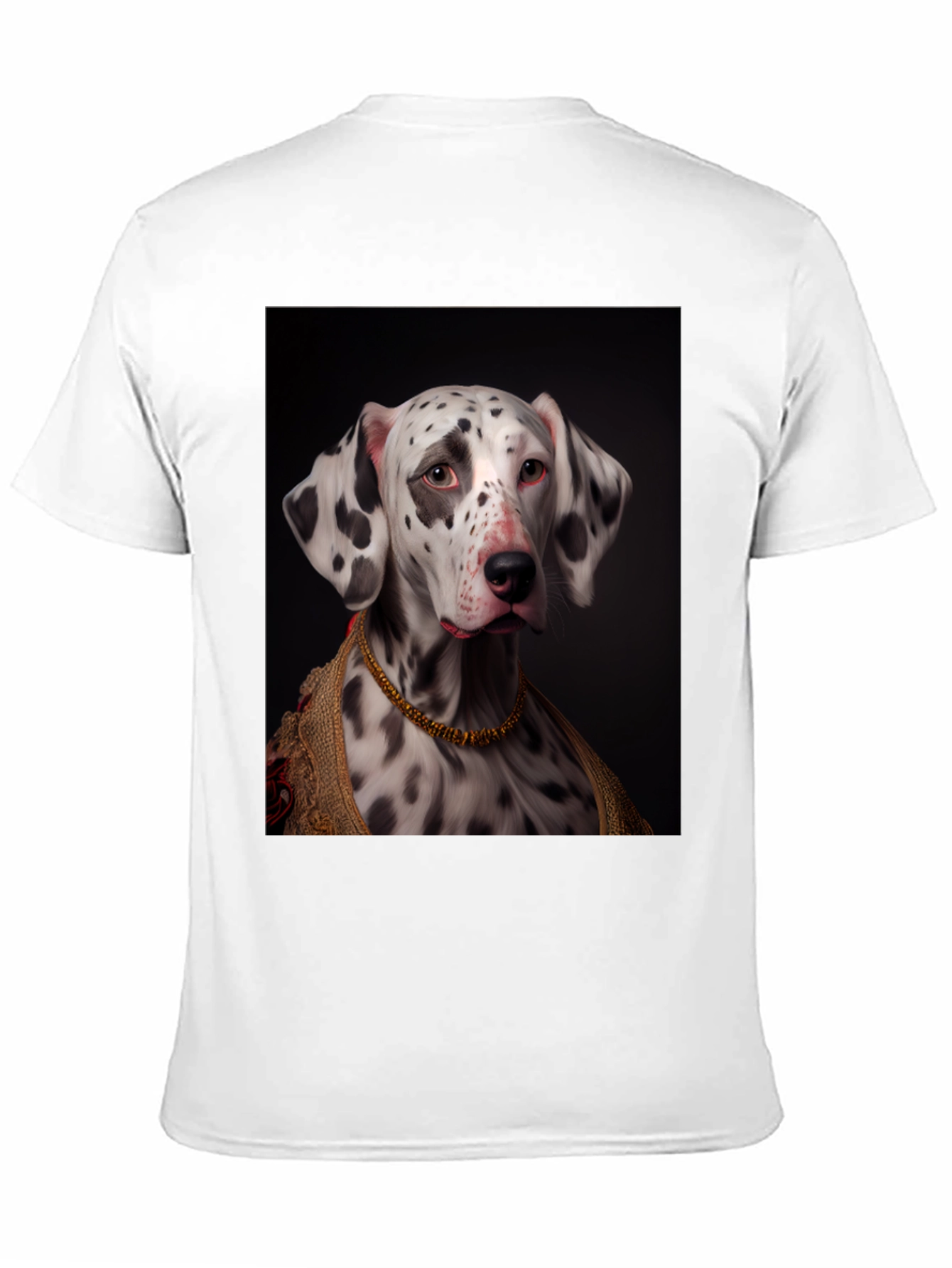 Camiseta Negra con Diseño de Dálmata Elegante