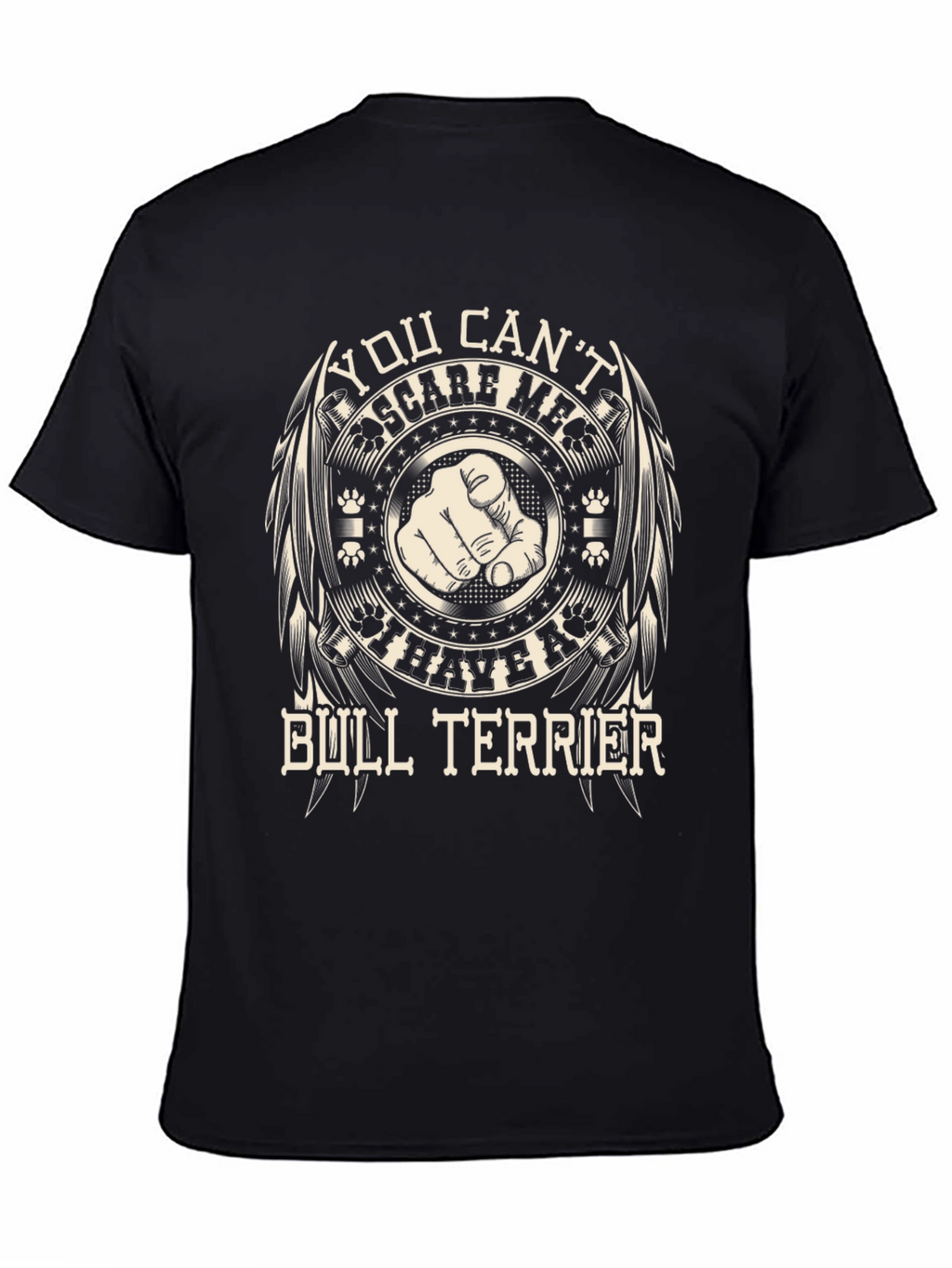 Camiseta Negra Bull Terrier No Me Asusta