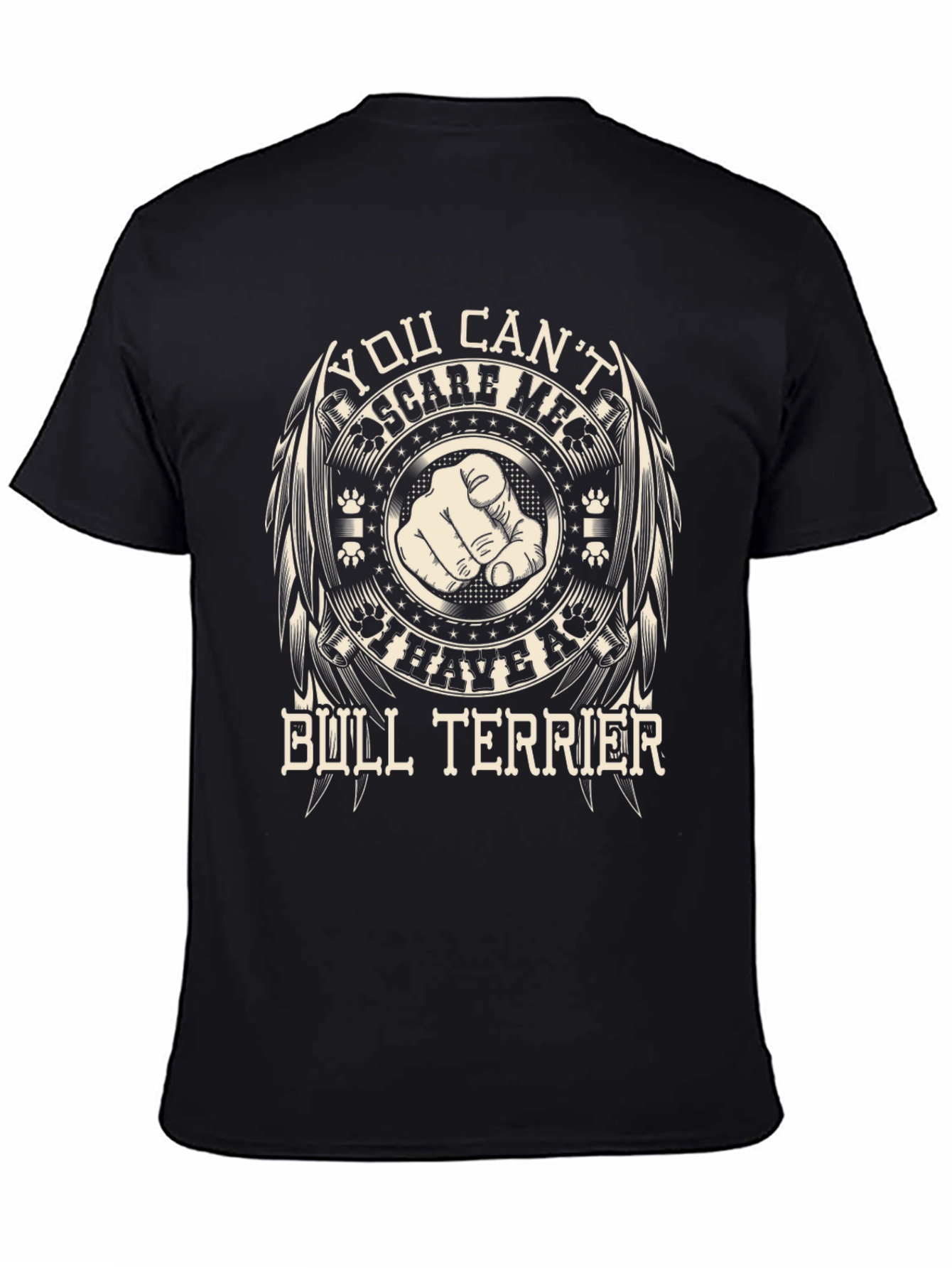 Camiseta Negra Bull Terrier No Me Asusta