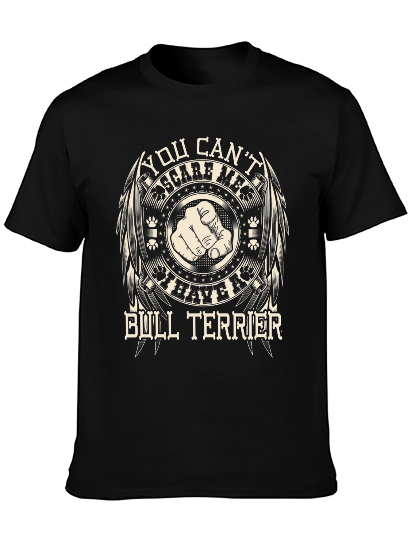 Camiseta Negra Bull Terrier No Me Asusta