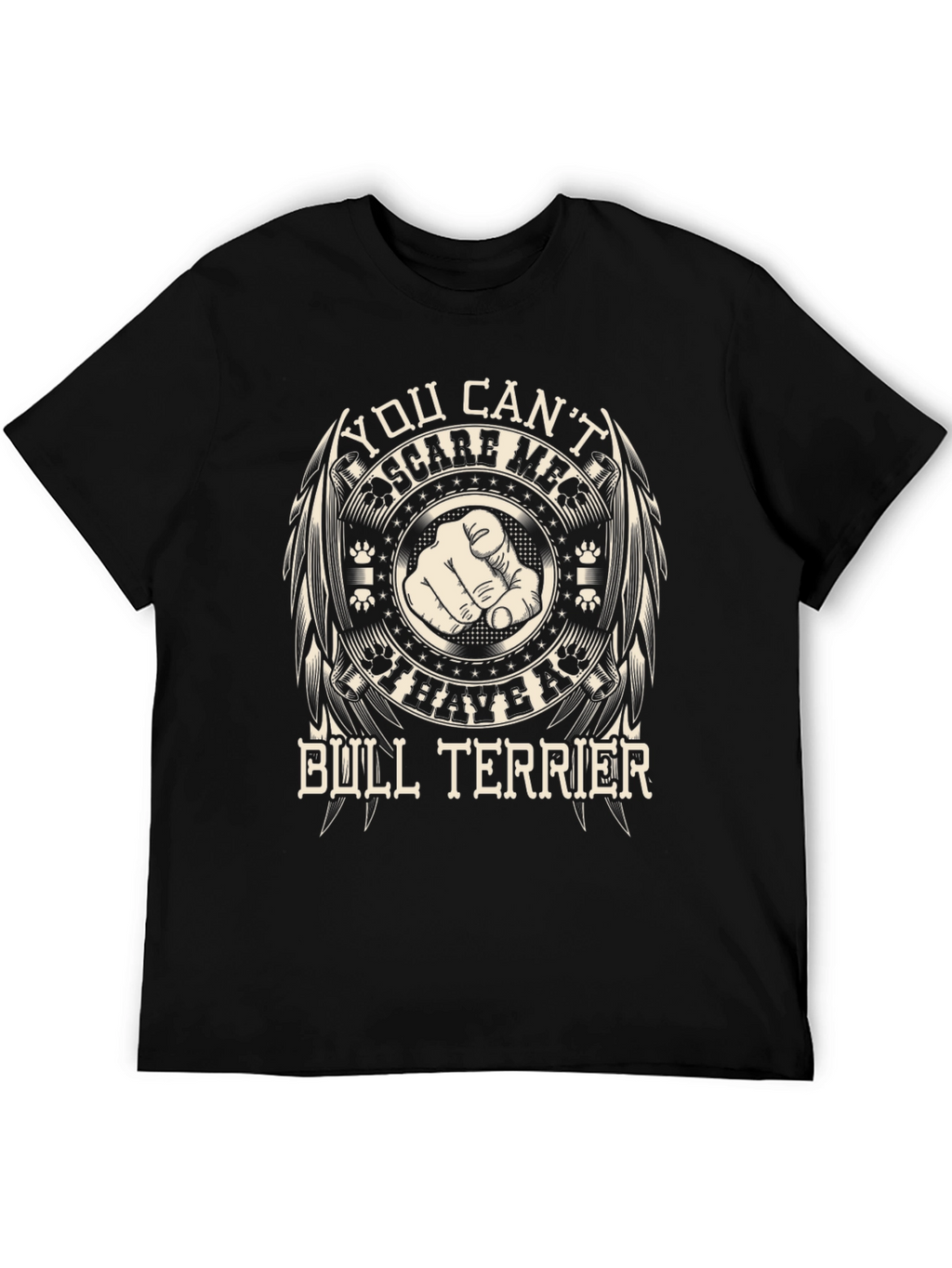 Camiseta Negra Bull Terrier No Me Asusta