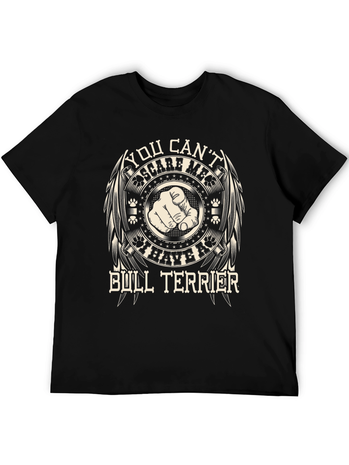Camiseta Negra Bull Terrier No Me Asusta
