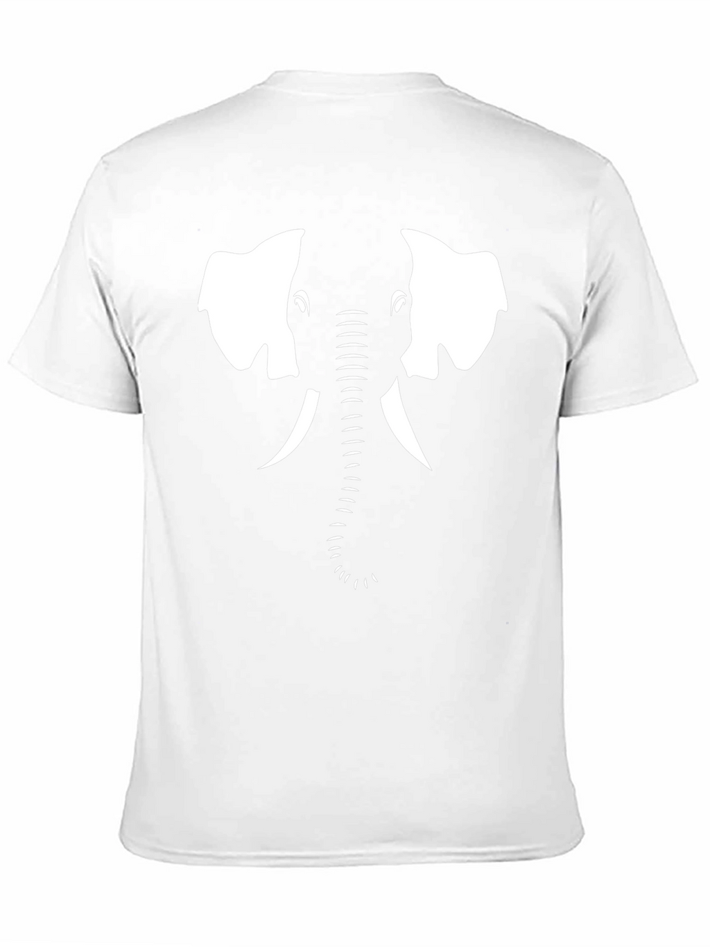 Camiseta Negra con Diseño de Elefante Blanco