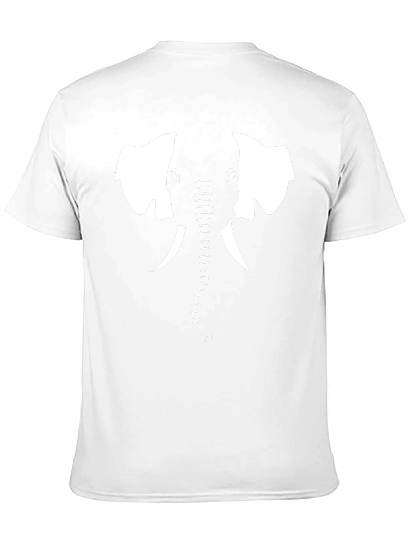 Camiseta Negra con Diseño de Elefante Blanco