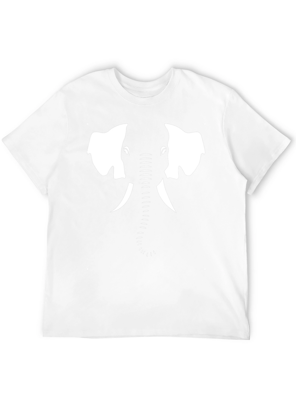 Camiseta Negra con Diseño de Elefante Blanco