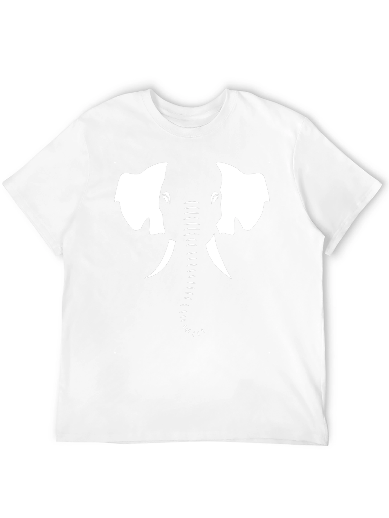 Camiseta Negra con Diseño de Elefante Blanco