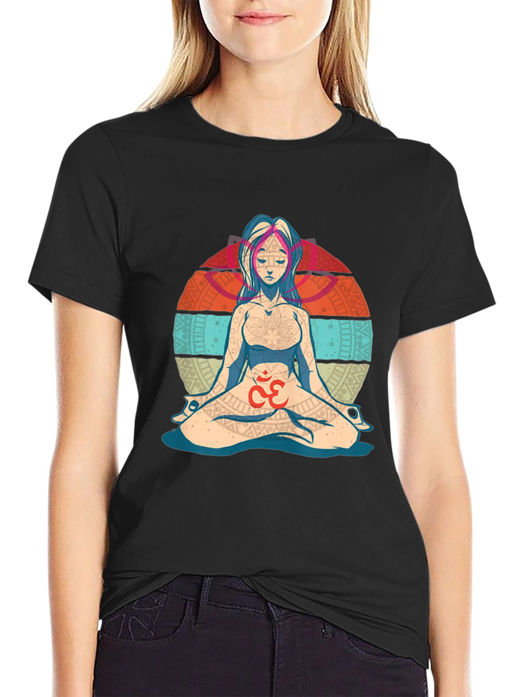 Camiseta Hombre Diseño Yoga Om Meditación