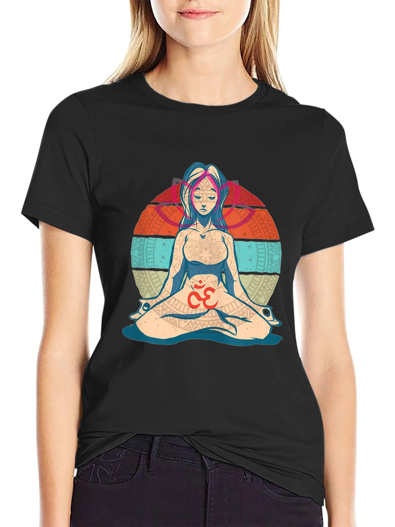 Camiseta Hombre Diseño Yoga Om Meditación