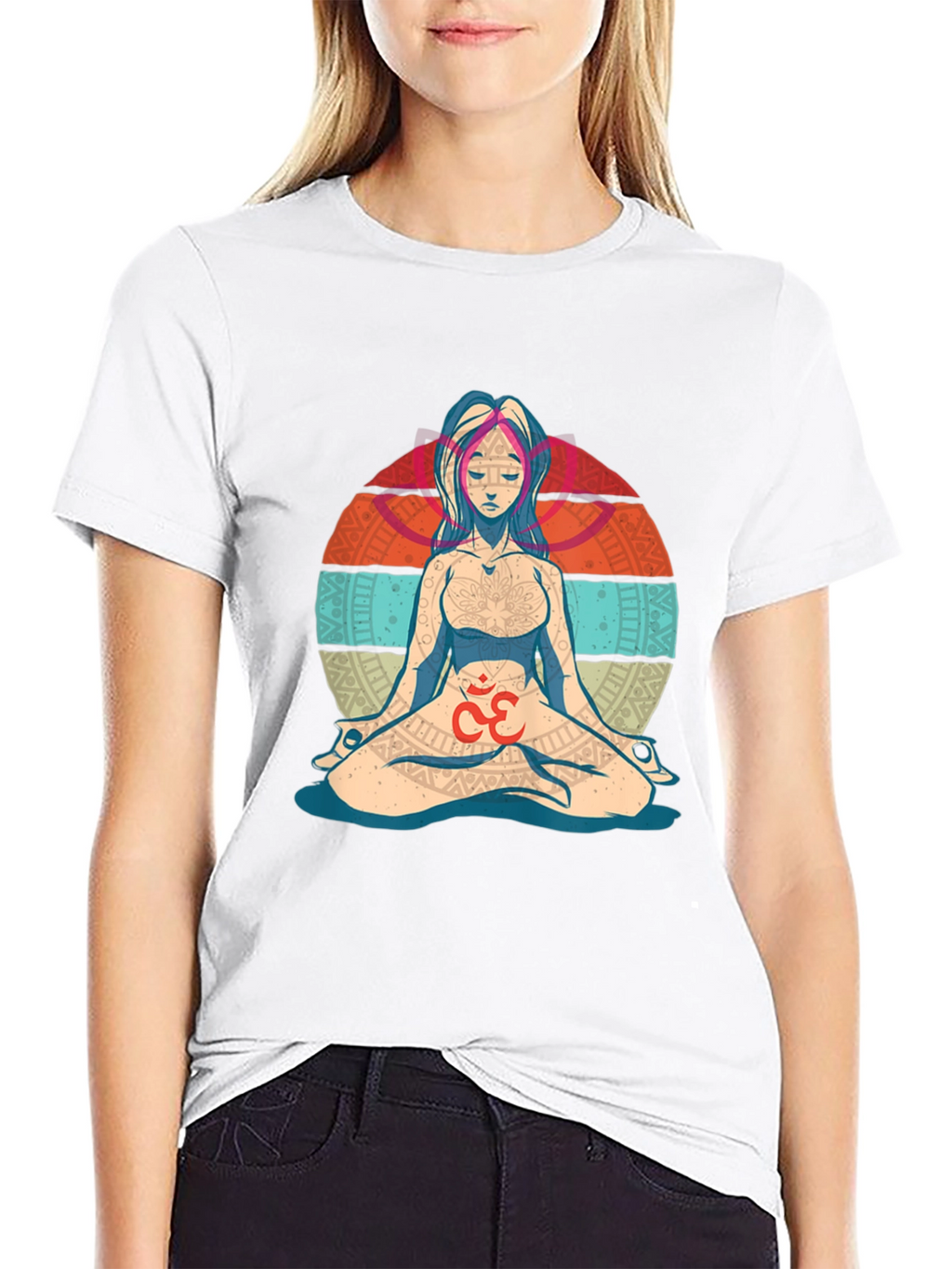 Camiseta Hombre Diseño Yoga Om Meditación