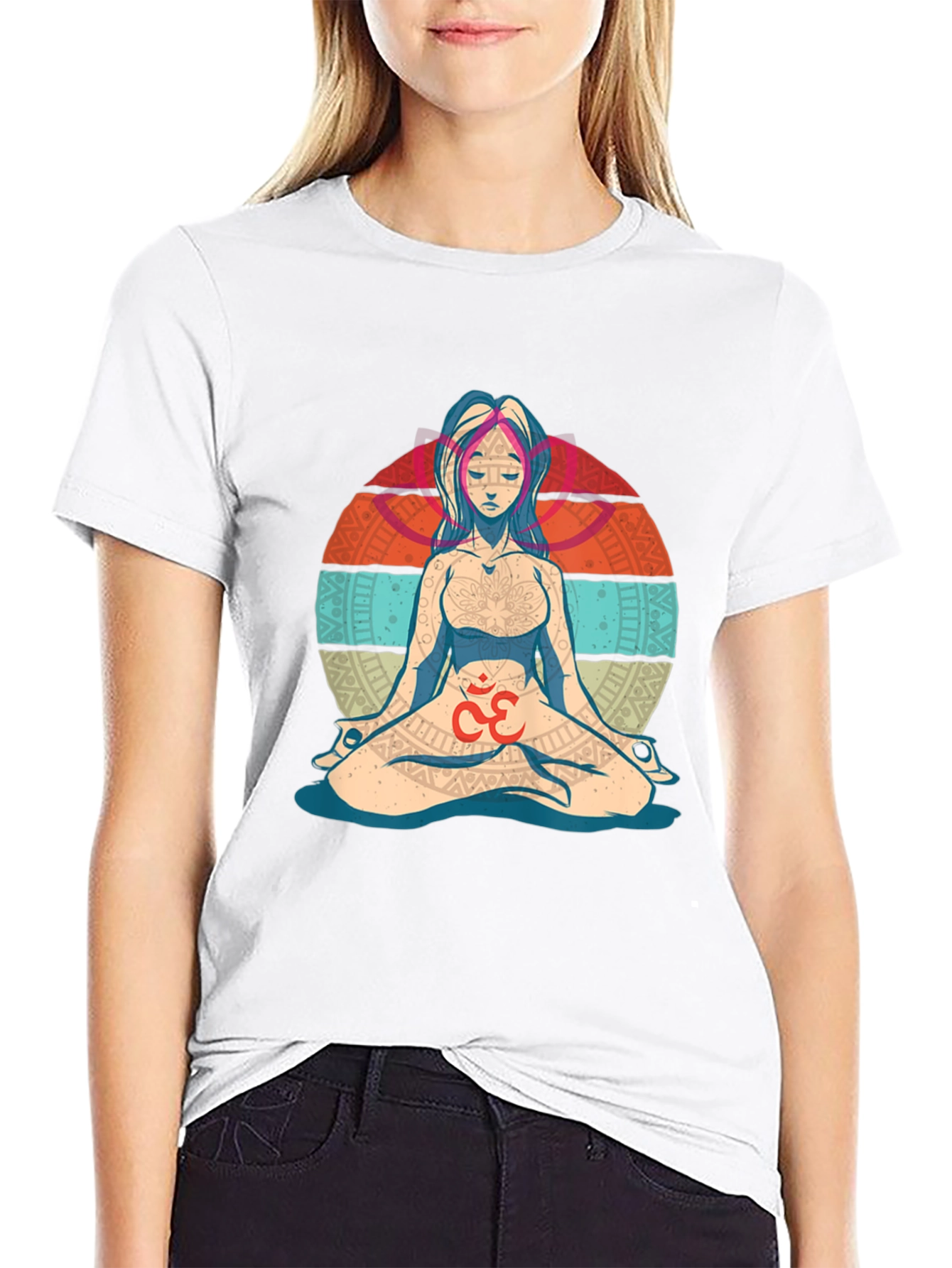 Camiseta Hombre Diseño Yoga Om Meditación